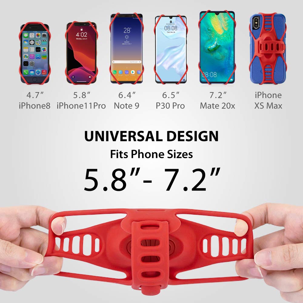 ?Bone? Bike Phone Mount, Universal Bike Phone Holder For Stem, Ultra Light Phone Mount For Bike, Bicycle Phone Mount For Phones