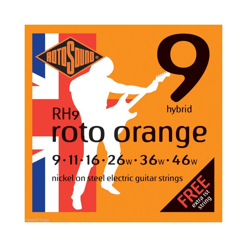 Rotosound Rh9 Nickel Hybrid Electric Guitar Strings (9 11 16 26 36 46)