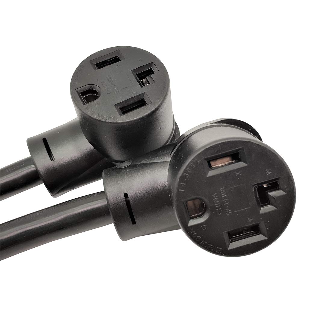 Parkworld 886603 Nema 14 30 Splitter, 240V Splitter Dryer 14 30P Male Plug To (2) 14 30R Female Receptacle, Dryer 4 Prong 30 Amp