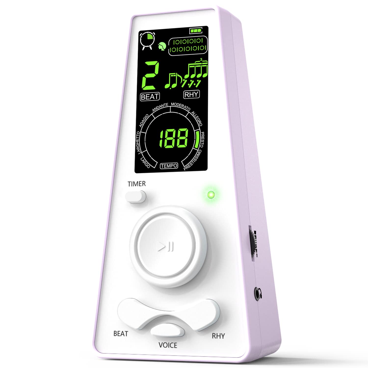Electronic Digital Metronome for Musicians Piano Guitar Violin Instrument Vocal Counting Timer & Volume & Beat Speed Adjustable 