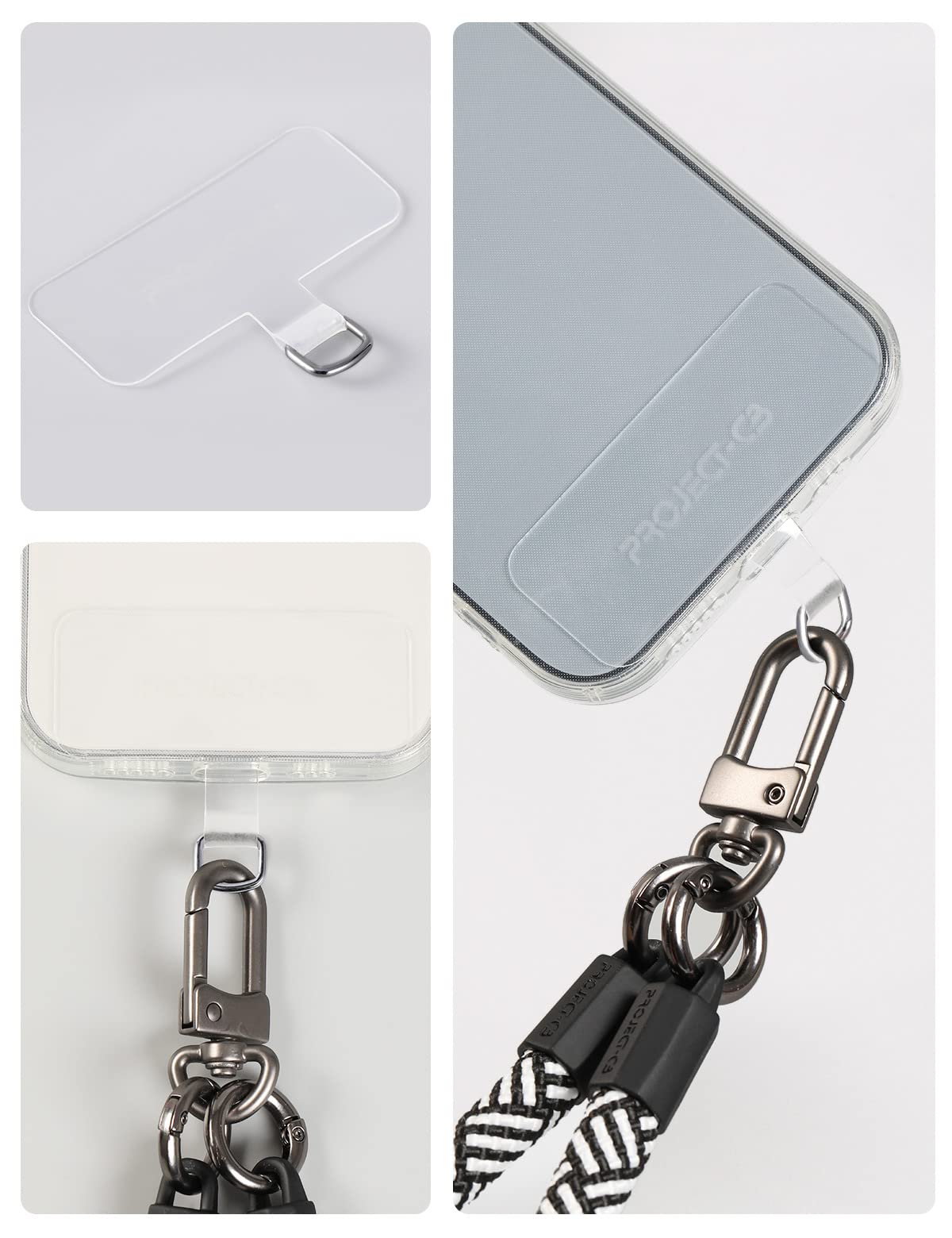 Project Cb Phone Tether Tab 2 Pack,Universal Phone Lanyard Patch Without Adhesive,Phone Strap Replacement Part For Cell Phone (W