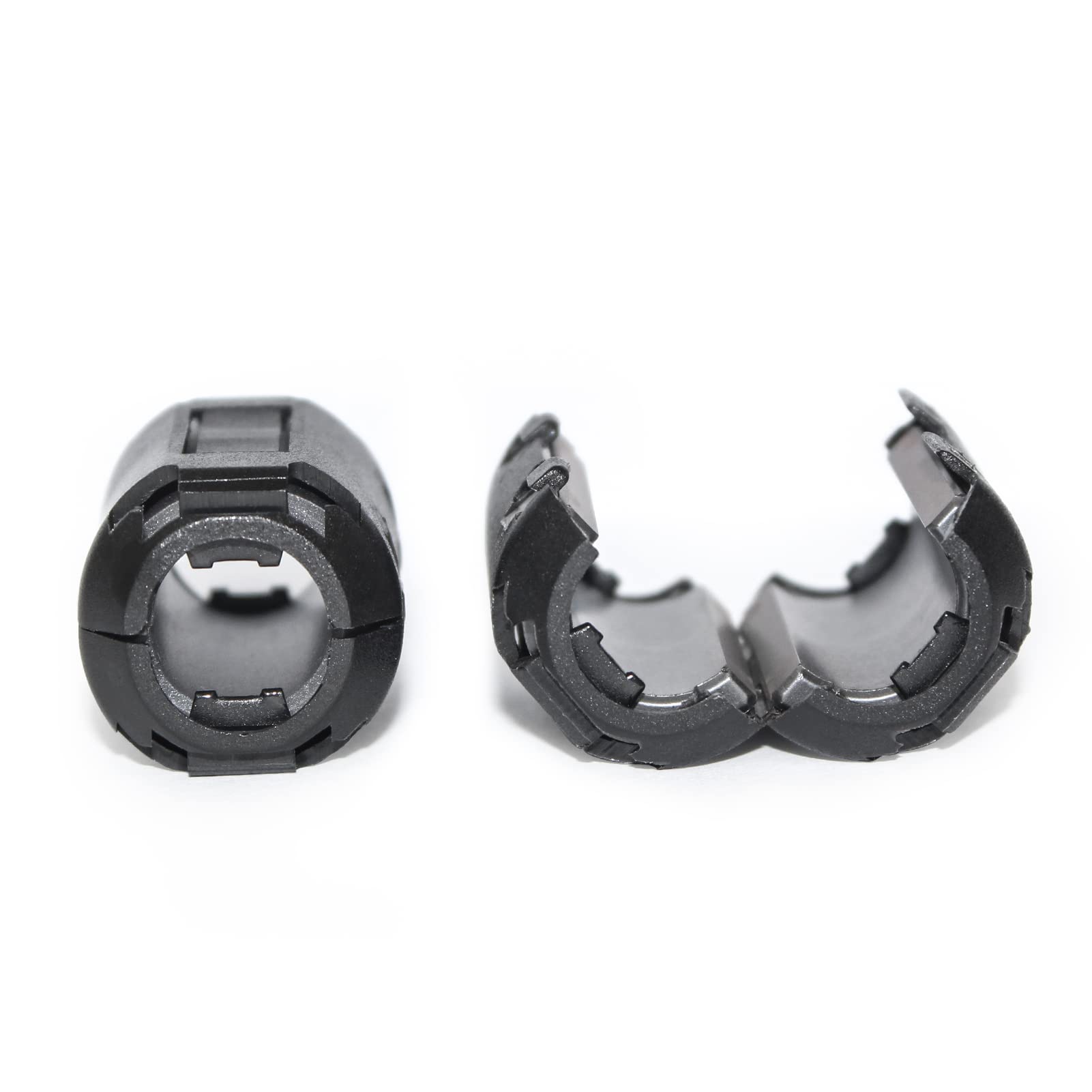 Tojoin 10Pcs Ferrite Bead Clip On Ferrite Core Rfi Emi Noise Suppressor Ferrite Rings Cable Clip For Phone, Tv, Speaker, Usb Rad