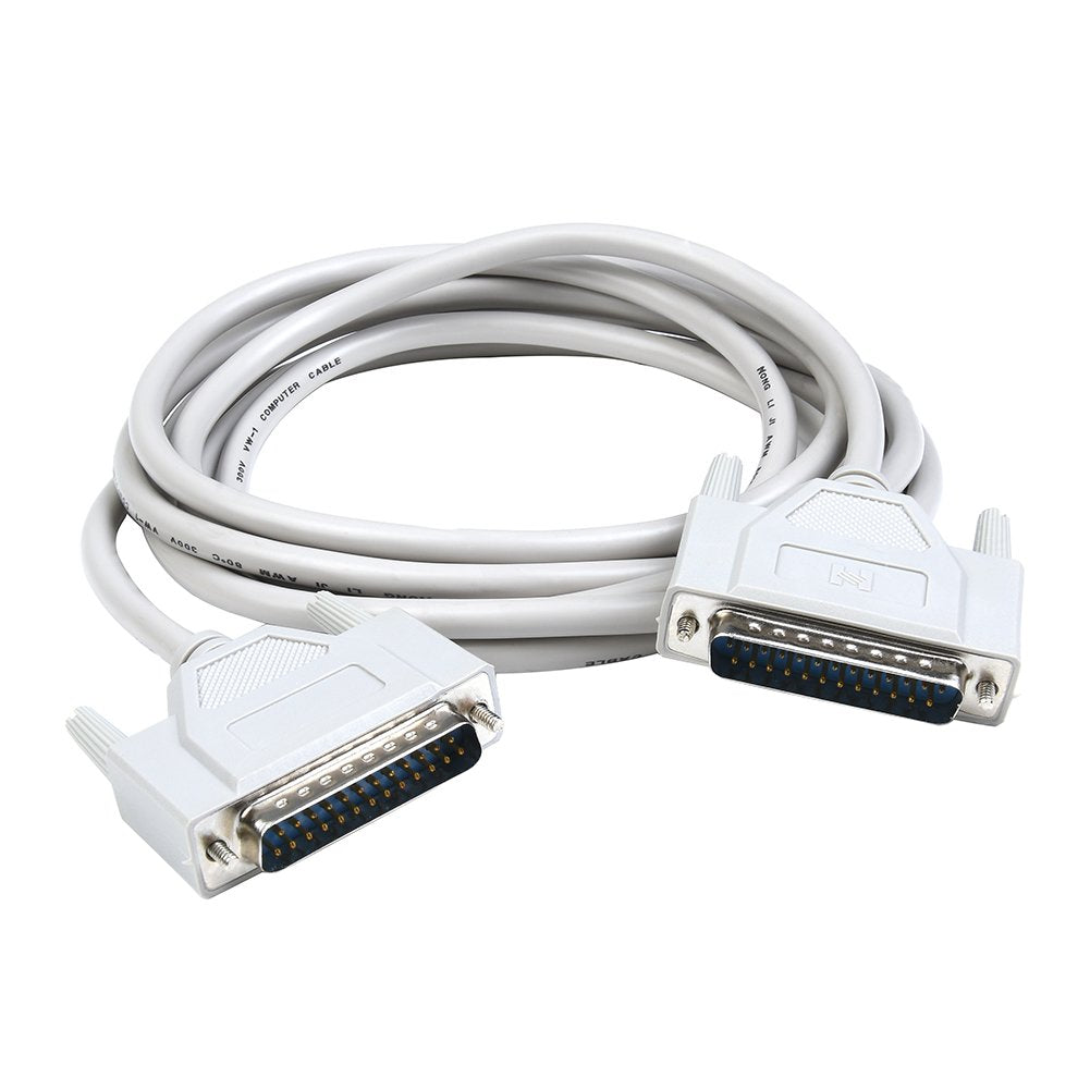 Wesappinc 14.80 Feet Db25 25 Pin Male To Male Serial Parallel Printer Extension Cable 4.5M (4.60 Feet(1.4M))