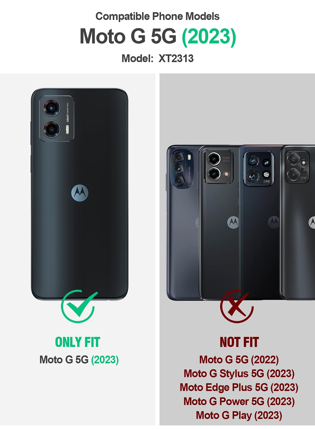 Poetic Revolution Case For Motorola Moto G 5G 2023 [Not For 2022 Version], [20Ft Mil Grade Drop Tested], Full Body Shockproof Pr