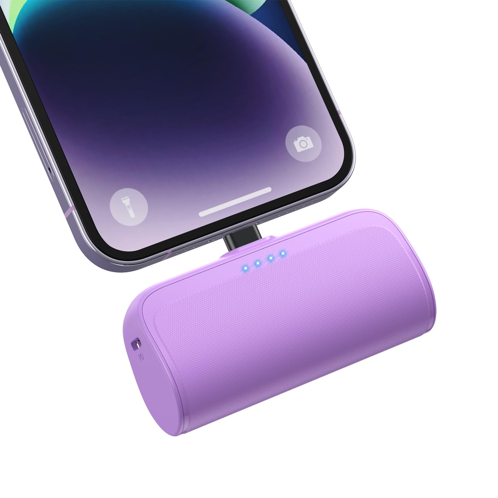 Mini Portable Charger Power Bank For Iphone,5200Mah Portable Phone Charger,Compact Pd Fast Charging Battery Pack Compatible With