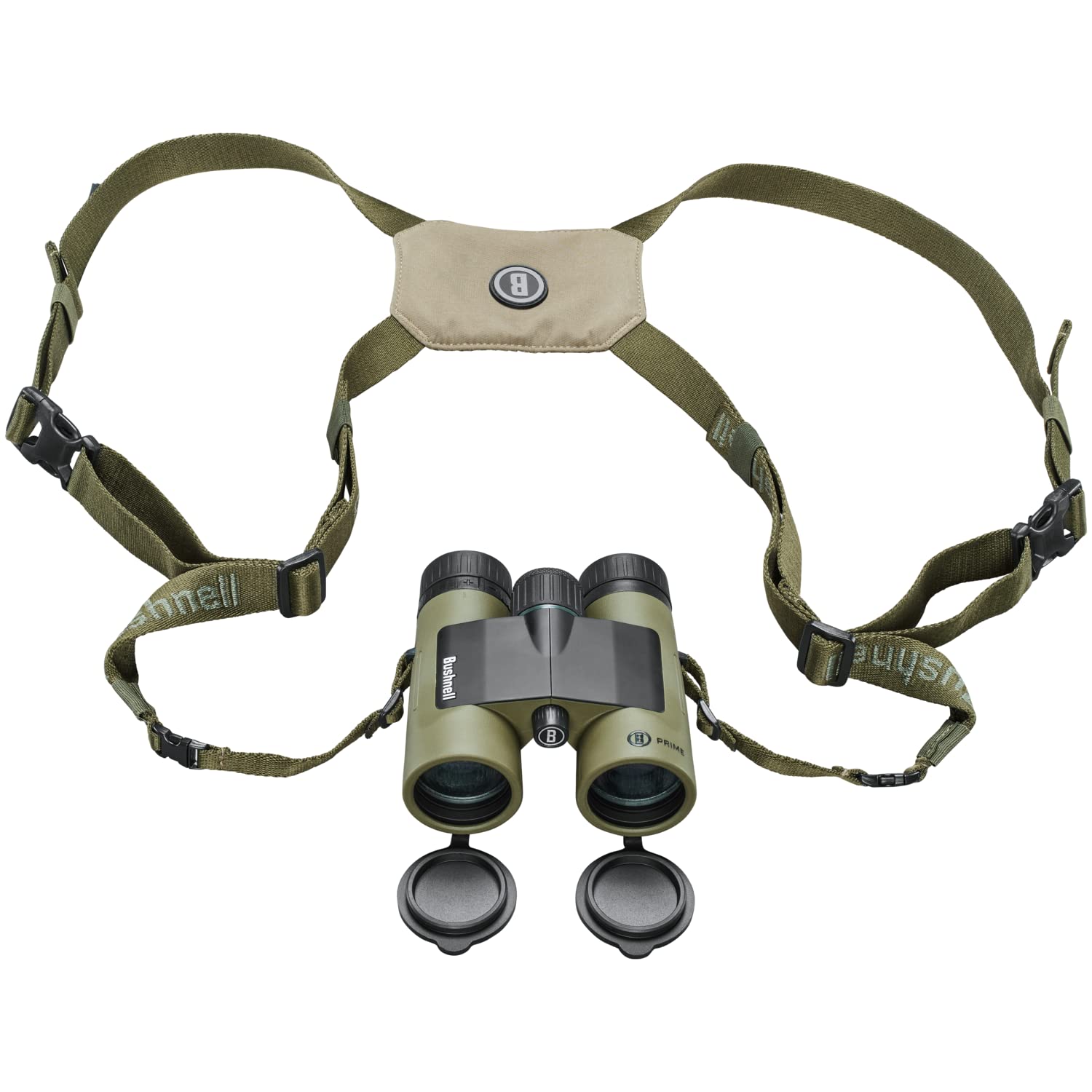 Bushnell Prime 10X42 Binocular And Vault Bino Caddy Combination Pack, Waterproof Hunting Binocular With Rugged Binocular Pouch F