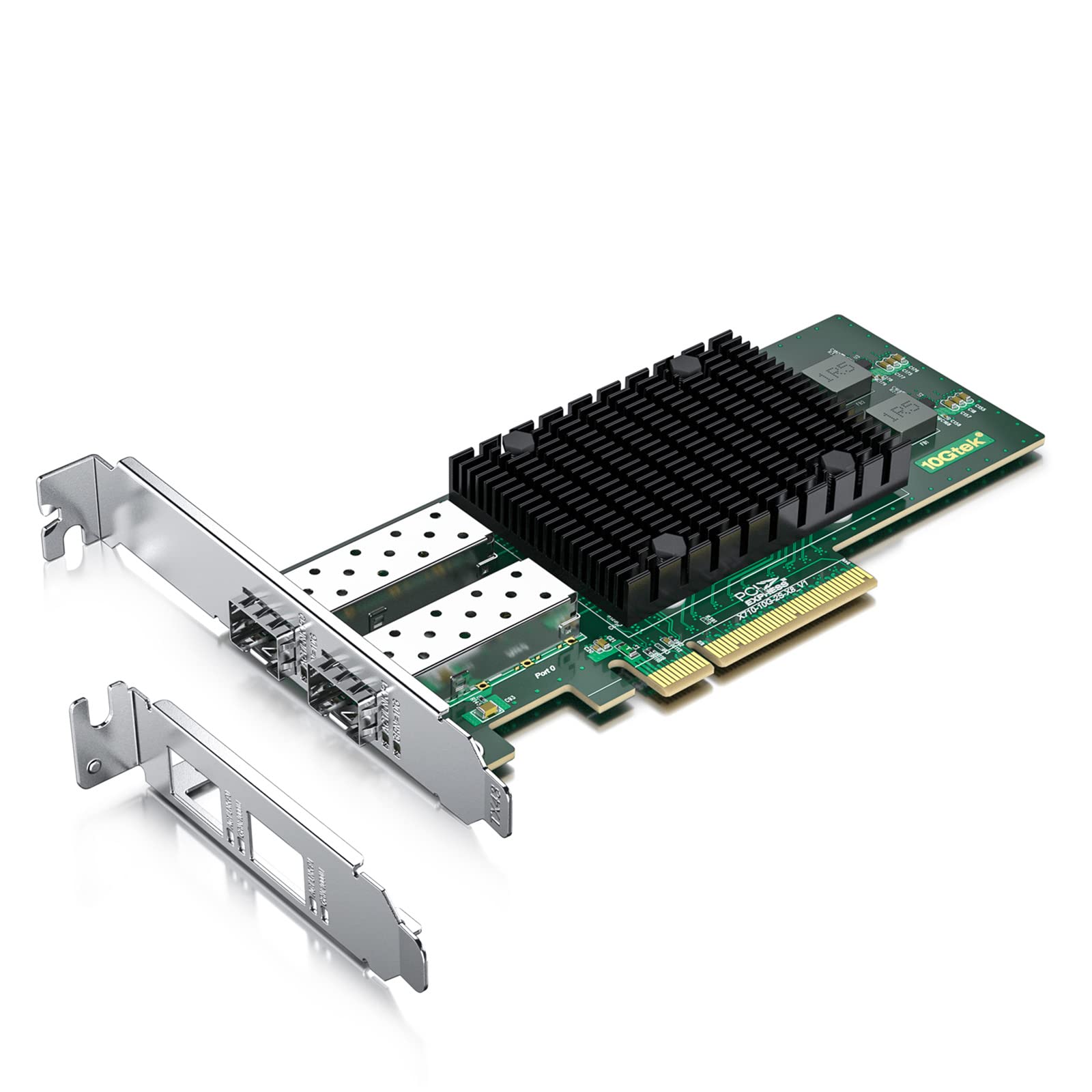 10Gtek 10Gb Pci E Nic Network Card, Dual Sfp+ Port, With Original Intel X710 Bm2, Pci Express Ethernet Lan Adapter Support Windo