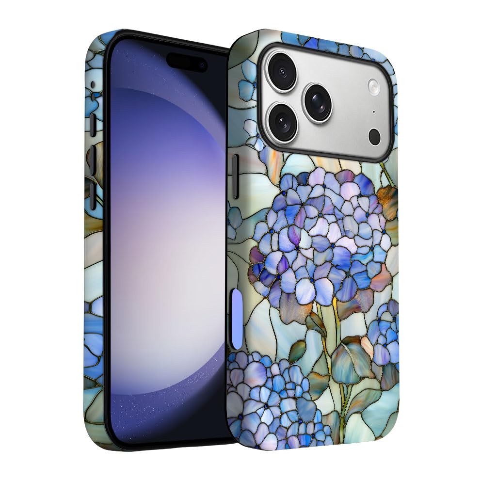 Yuzbira for iPhone 17 Pro Max Case | Hydrangea Macrophylla | Slim Drop Protection Design