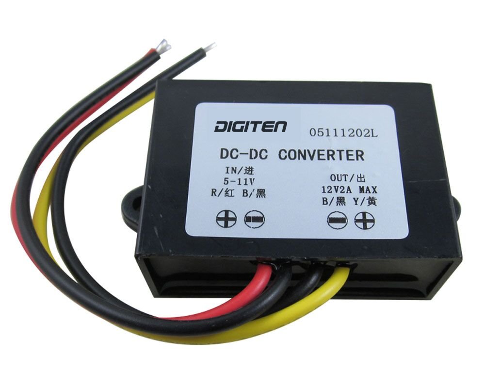 DIGITEN DC 6V 5-11V to 12V 2A Step up Converter Regulator Waterproof Boost Power Module