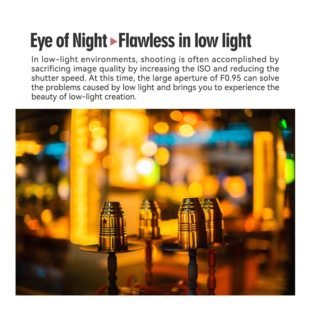 Ttartisan 50Mm F0.95 Aps C Manual Fixed Camera Lens For Sony E Mount Mirrorless Cameras A5000, A5100, A6000, A6100, A6300, A6400, A6500, A6600, Nex 3, Nex 3N, Nex 3R, Nex 5T, Nex 5R, Nex 5, Nex 5N