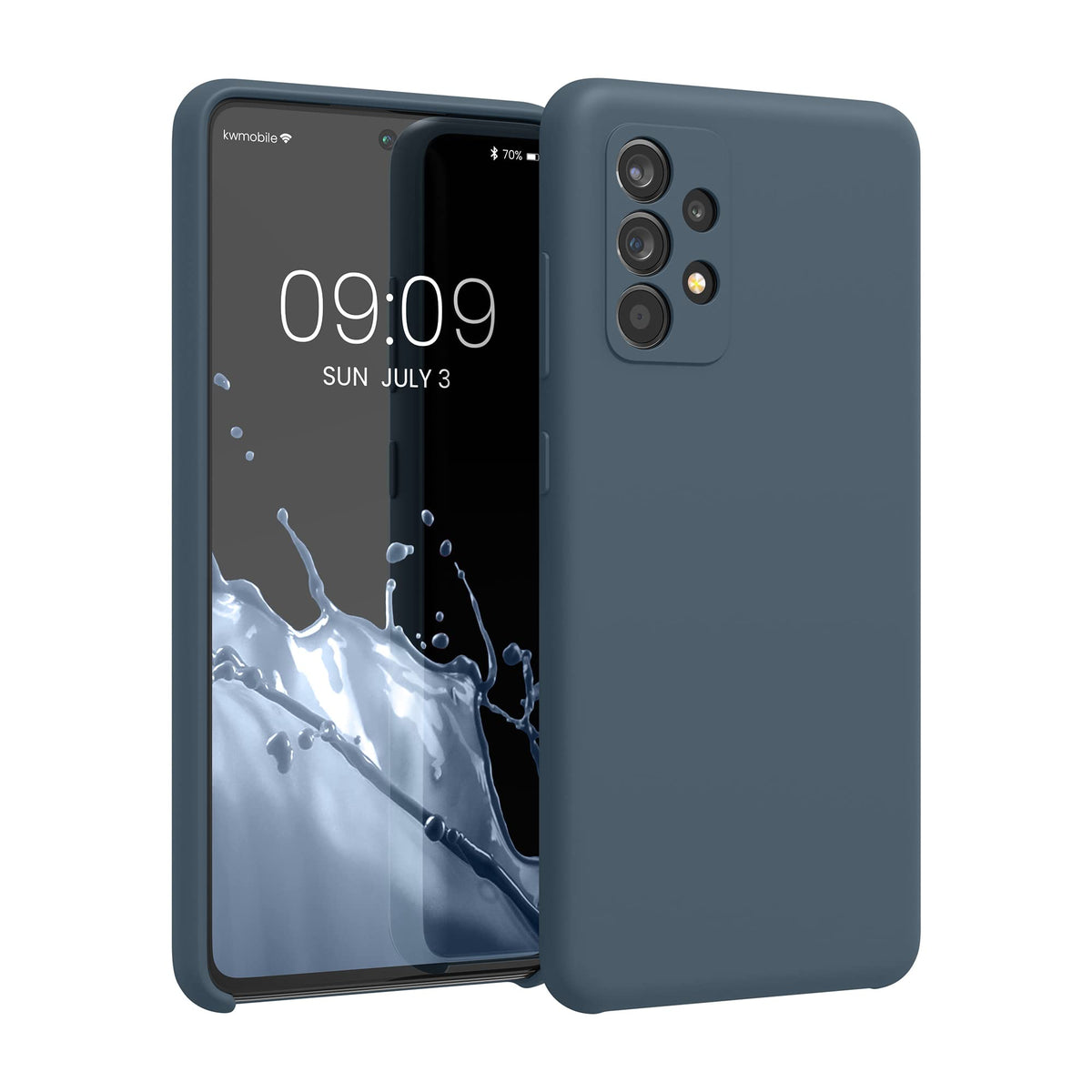Kwmobile Case Compatible With Samsung Galaxy A52 / A52 5G / A52S 5G Case   Tpu Silicone Phone Cover With Soft Finish   Dark Slat