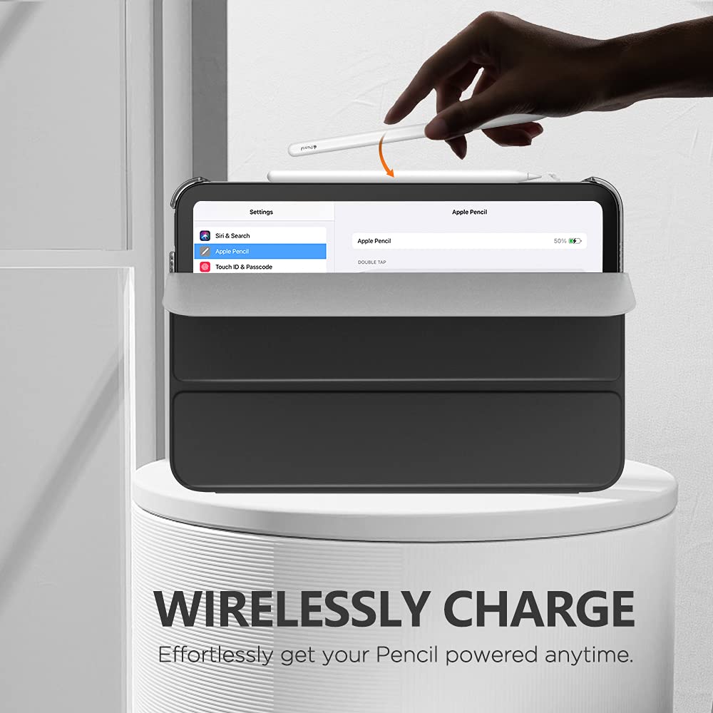 MoKo for iPad Mini 7 (A17 Pro) Case 2024,iPad Mini 6 Case 2021,8.3 inch iPad Mini 7th/6th Generation Case,Slim Lightweight Hard Back Shell Stand Cover for iPad Mini 2024 with Touch ID, Space Gray