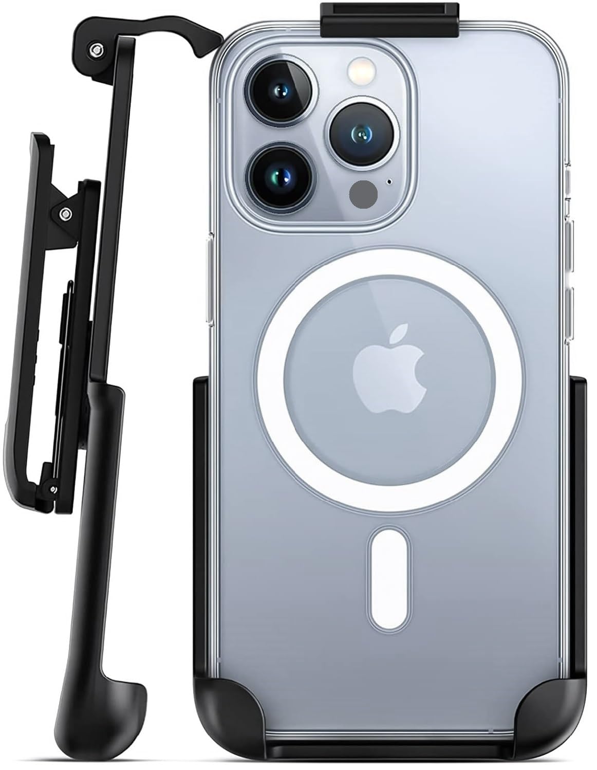 Encased Magnetic Case Designed For Iphone 15 Pro Max Case With Belt Clip Holster, Compatible With Magsafe (Clear)