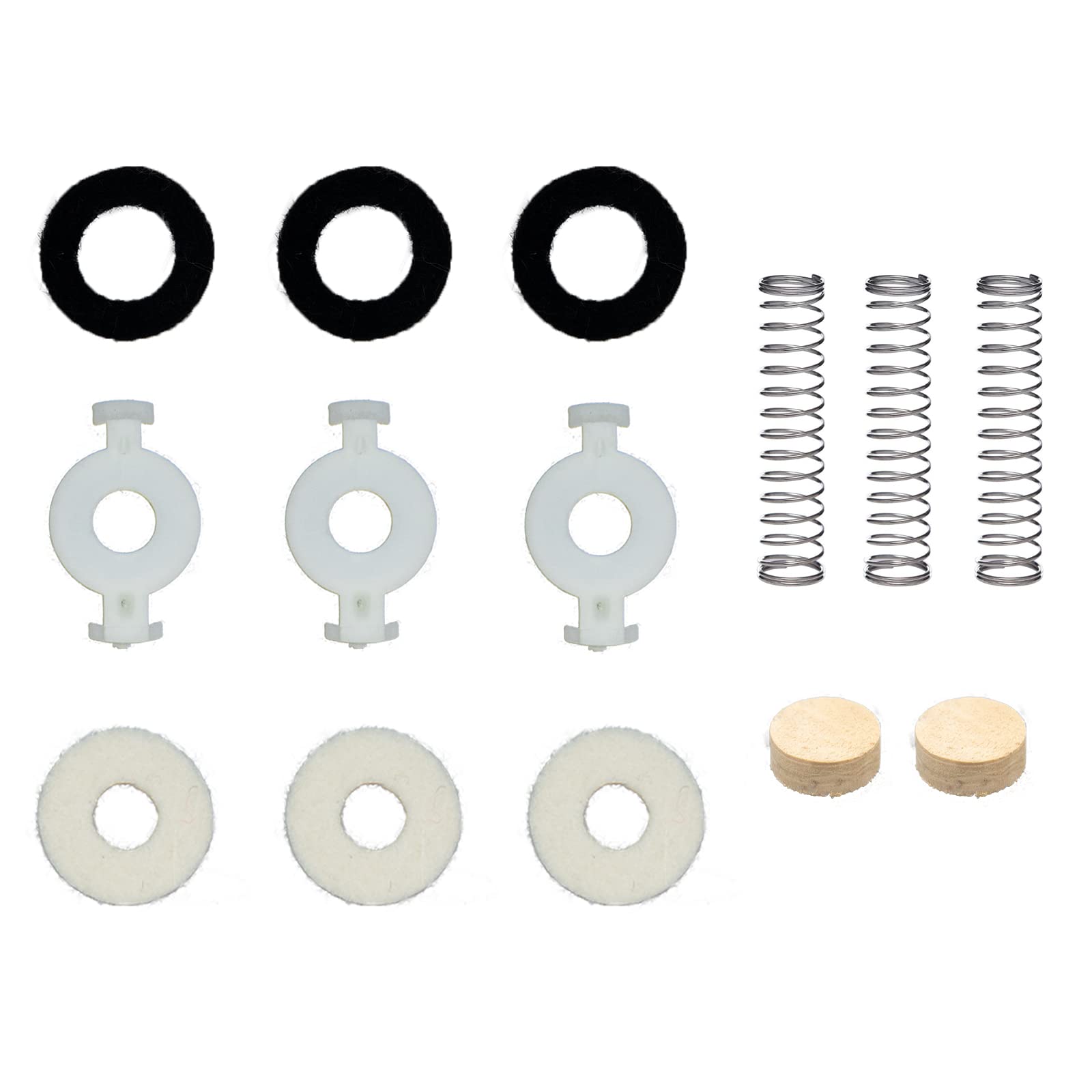 Cheerock 14Pcs Trumpet Valve Repair Kit With Spring Felt Washers Cork Pad Trumpet Valve Replacement Parts
