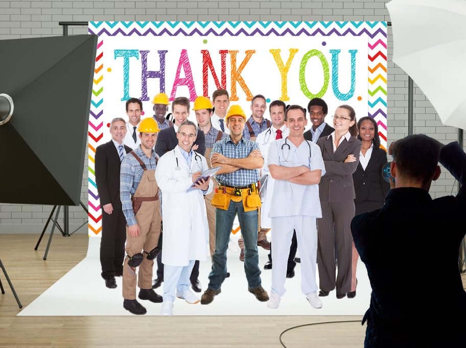 Alltten 6X4Ft Thank You Backdrop Aappreciation Backdrop Teacher Professors Doctor Nurse Staff Appreciation Decorations Banner F1