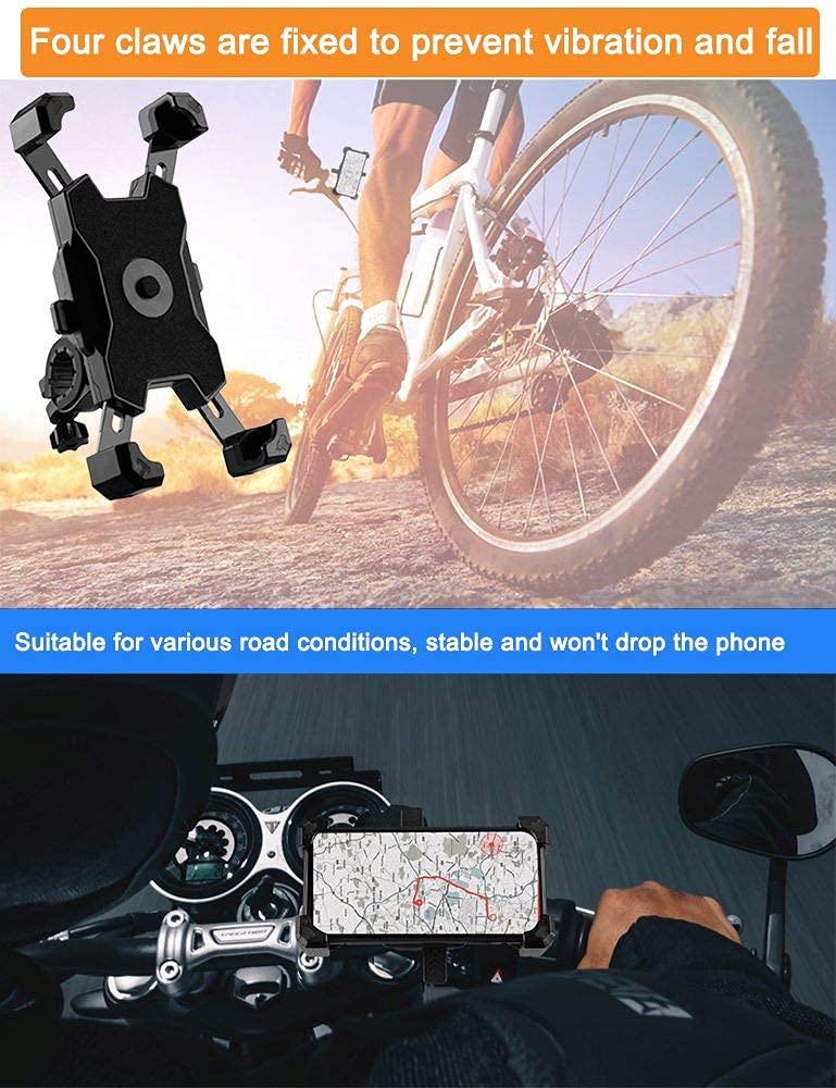 Yiujefda Bike Phone Mount, Easy Install And Quick Release Bicycle   Motorcycle Handlebar Phone Mount Holder, 2023 Upgraded Bike