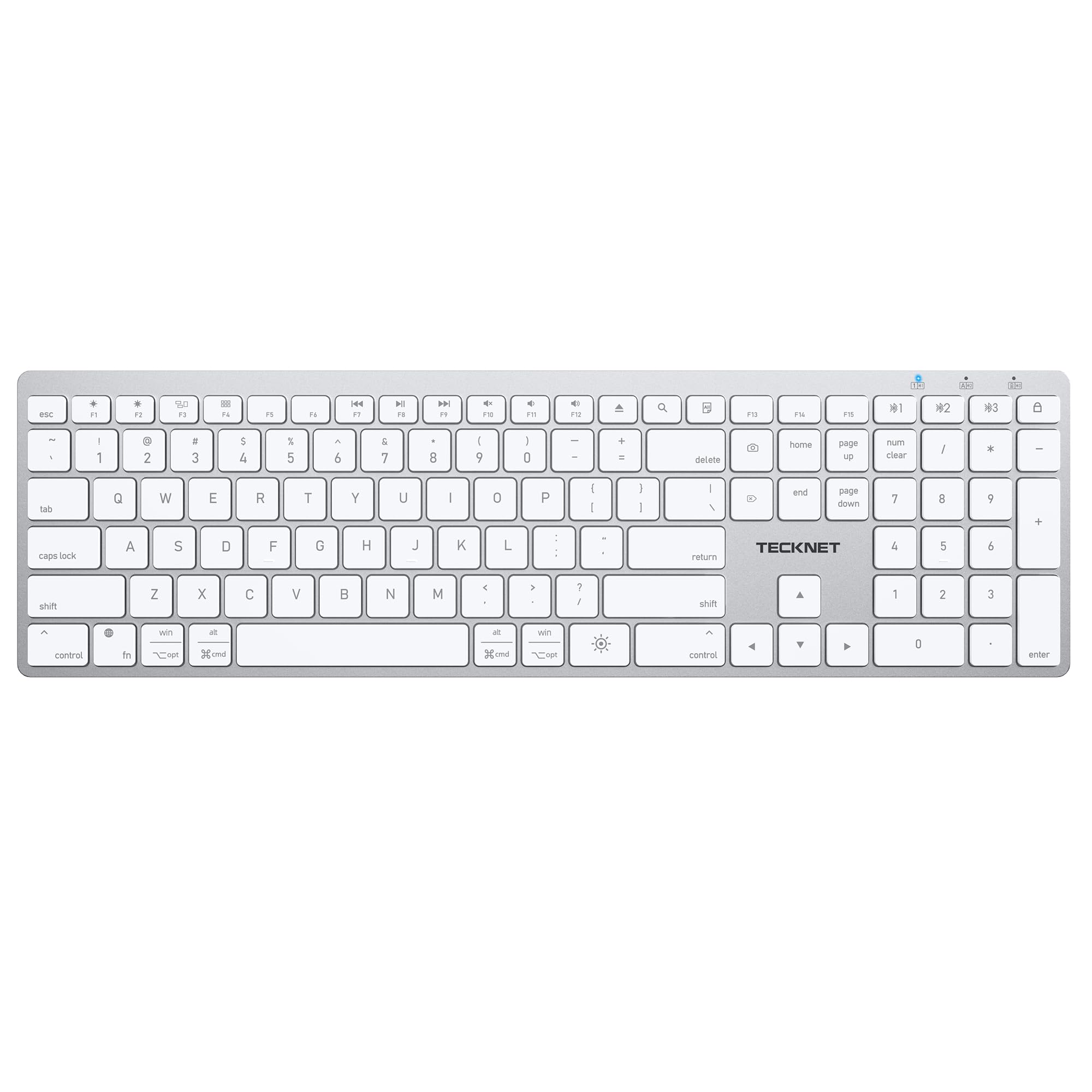 TECKNET Premium Bluetooth Keyboard for Mac, MacBook Pro/Air, iMac, White