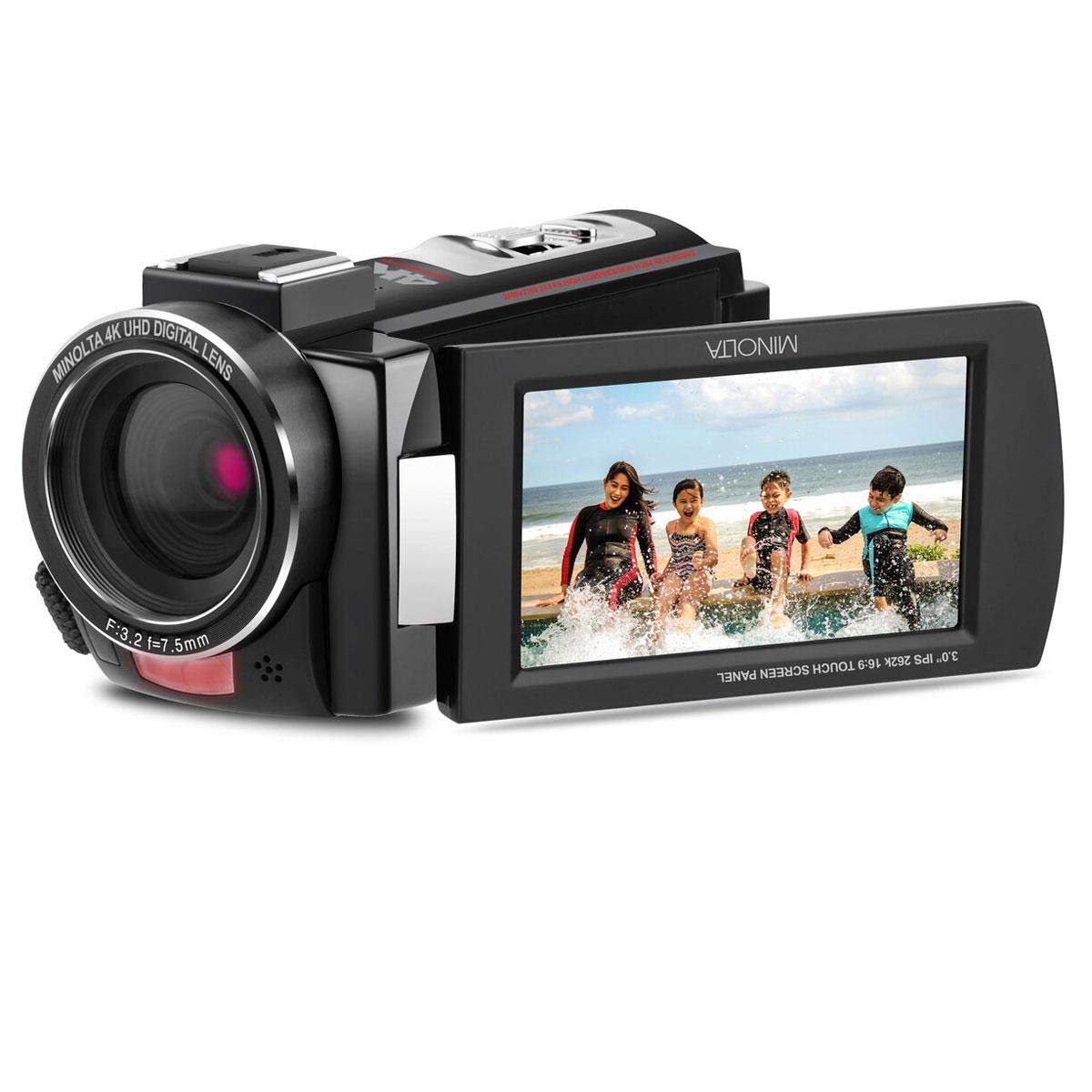 Minolta 4K Ultra Hd 30 Mega Pixels Night Vision Digital Camcorder, Mn4K20Nv