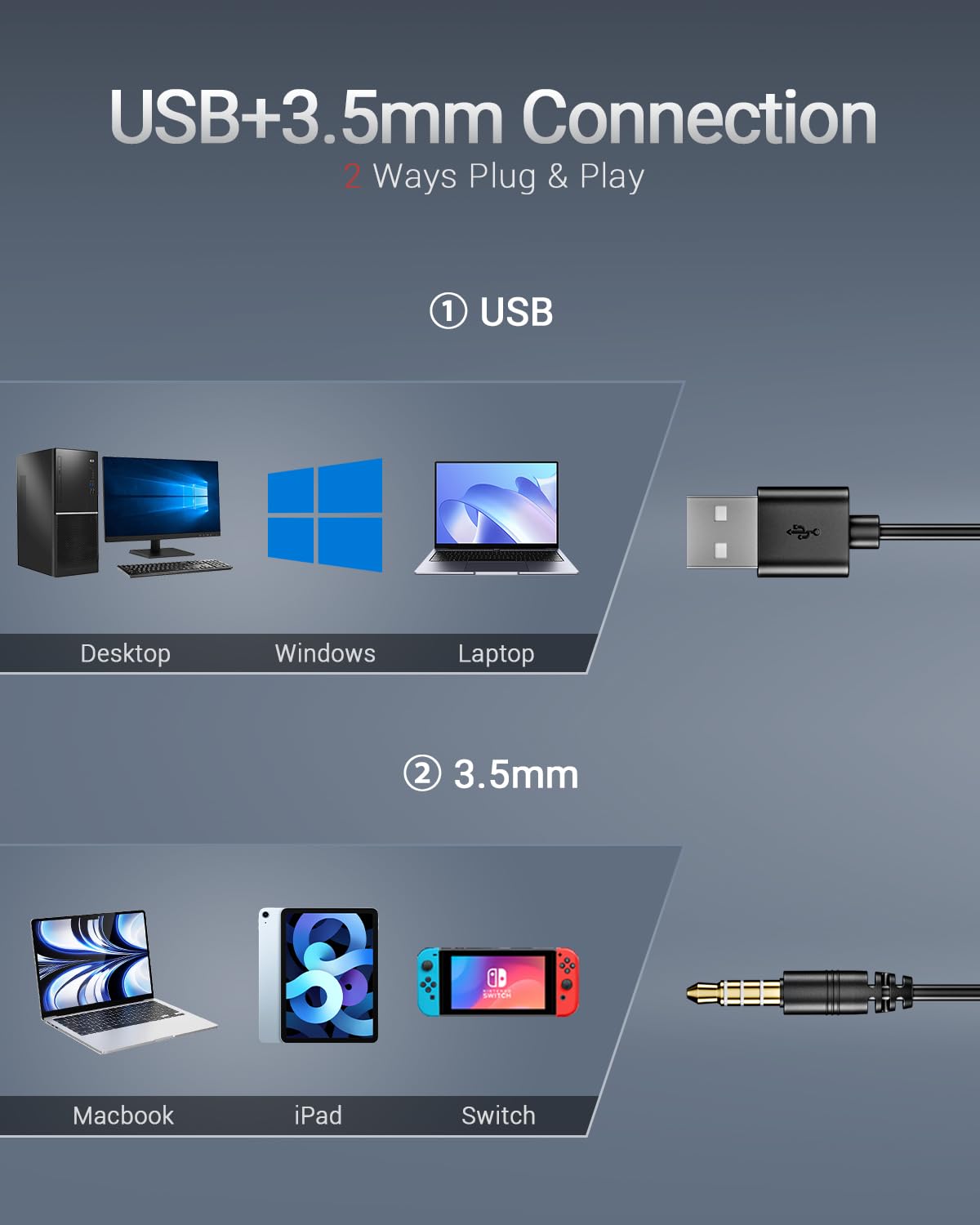 Awatrue Computer Usb Headset With Microphone For Pc   Headphones With Noise Cancelling Microphone On Ear Wired Headset Mic Mute