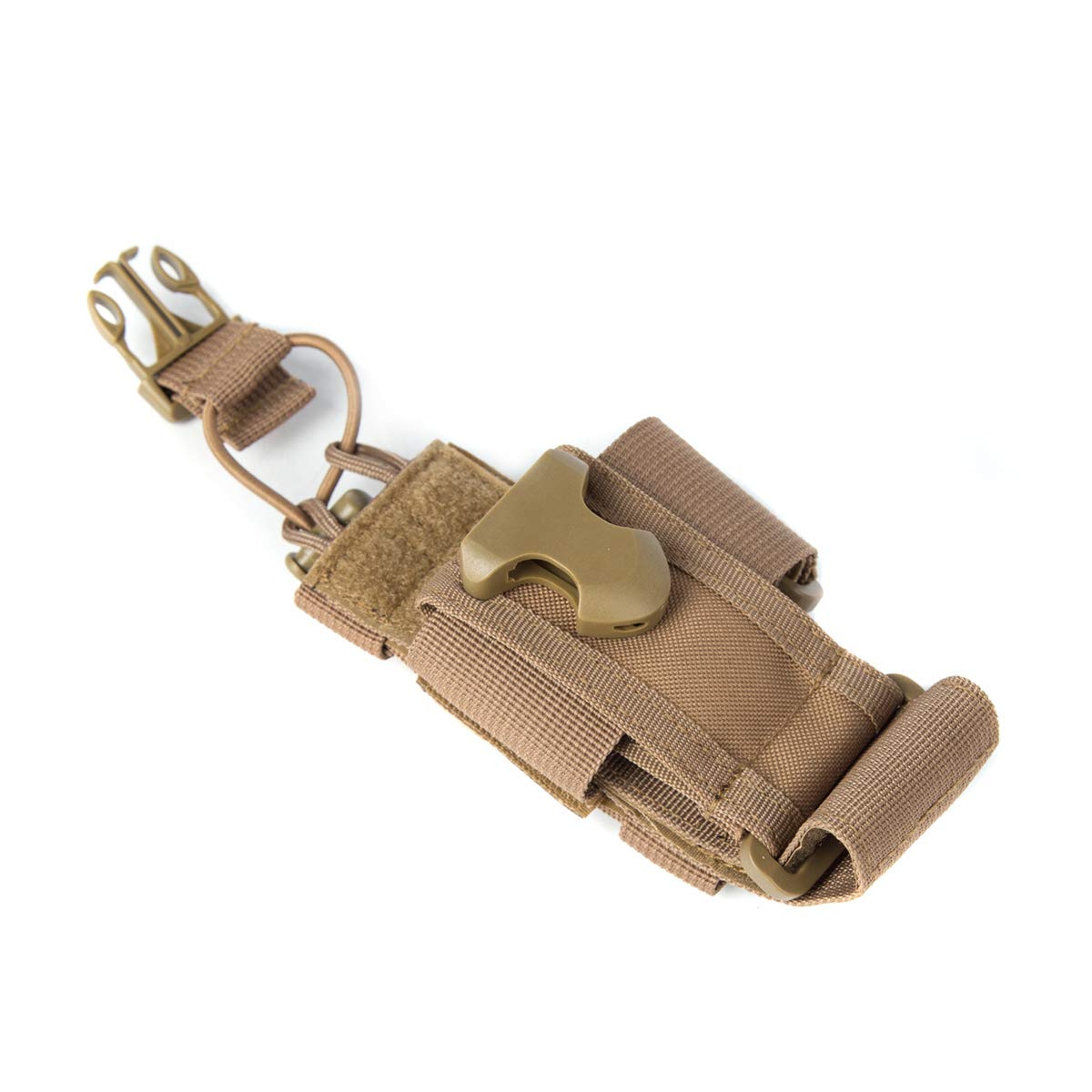 Tactical Radio Holder Radio Case Molle Radio Pouch Military Heavy Duty Radios Holster Bag For Two Ways Walkie Talkies Compatible With Bags/Packs/Duffels By Luiton (Tan)