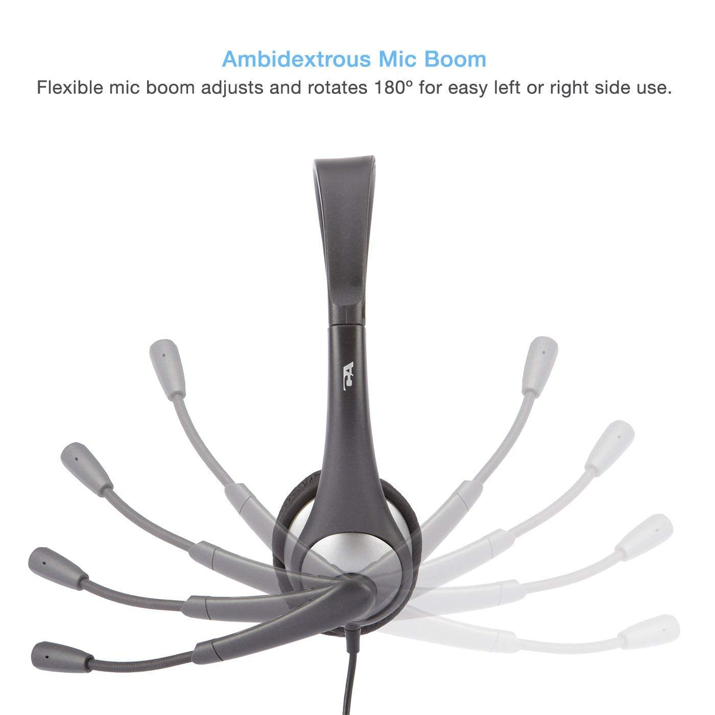 Cyber Acoustics - Ac-201 Stereo Headset With Separate Headphone And Microphone Jacks, Great For K12 School Classroom And Educati