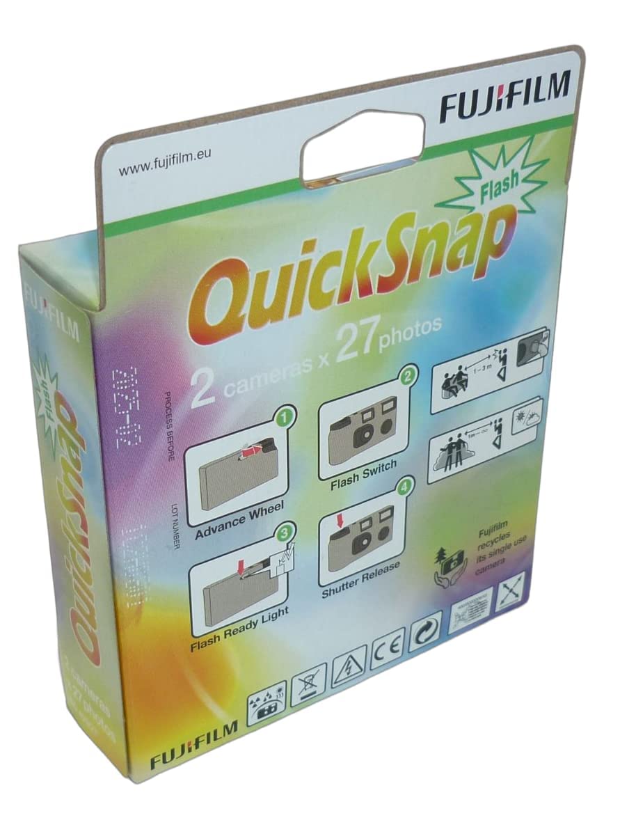 Fujifilm 7130786 Quicksnap 400 Disposable Flash Camera (Pack Of 2)