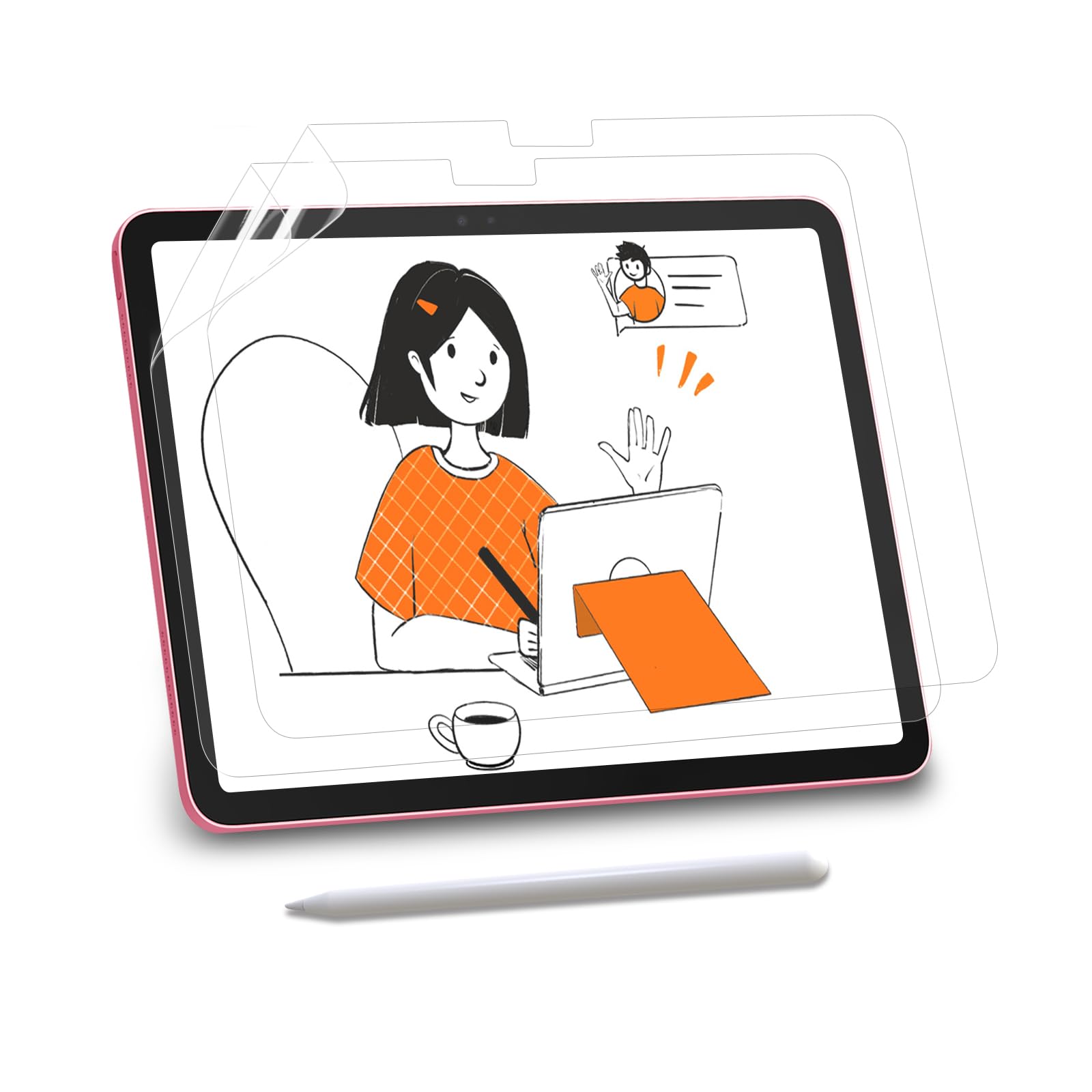 Kct 2 Pack Paperfeel Screen Protector Compatible With Ipad 11Th Generation (A16, 2025)/ Ipad 10Th Generation (2022), Write As Real Paper/High Sensitivity/Anti Glare/Compatible With Apple Pencil