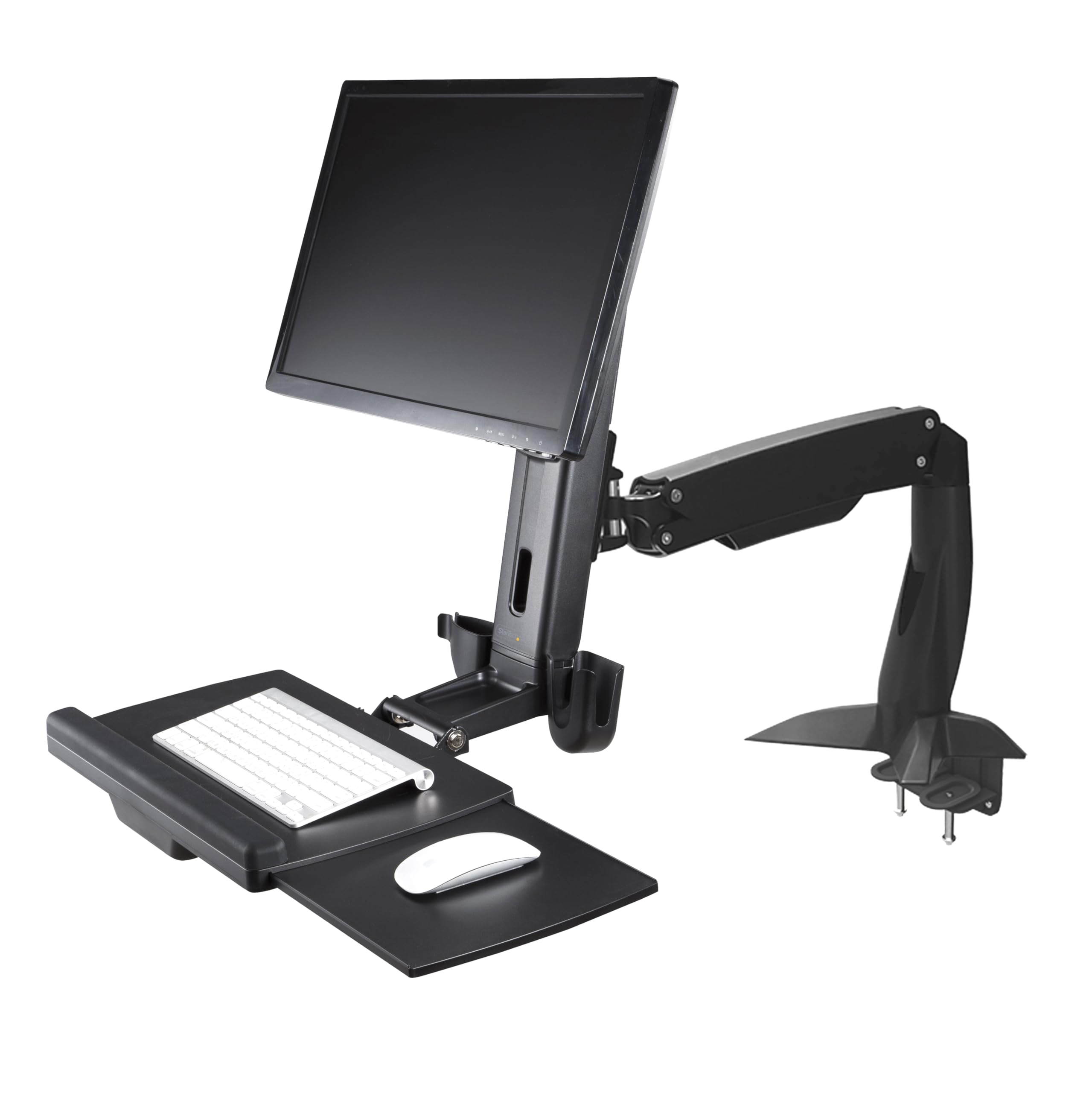 Startech.Com Sit Stand Monitor Arm   Desk Mount Adjustable Sit Stand Workstation Arm For Single 34'' Vesa Mount Display   Ergono