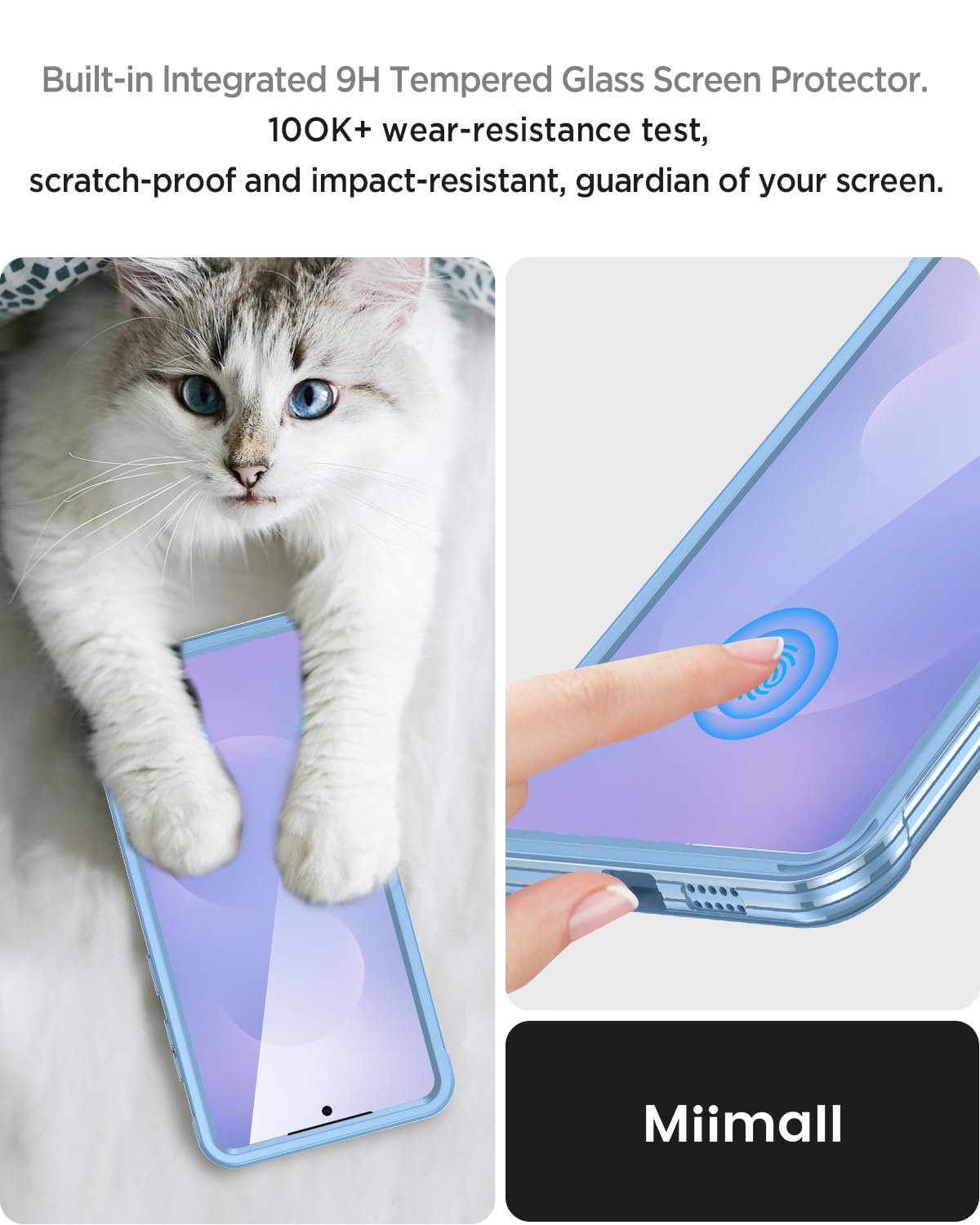 Miimall Strong Magnet For Samsung Galaxy S25 Edge Phone Case,[Built-In Glass Screen Protector][Compatible With Magsafe][Military