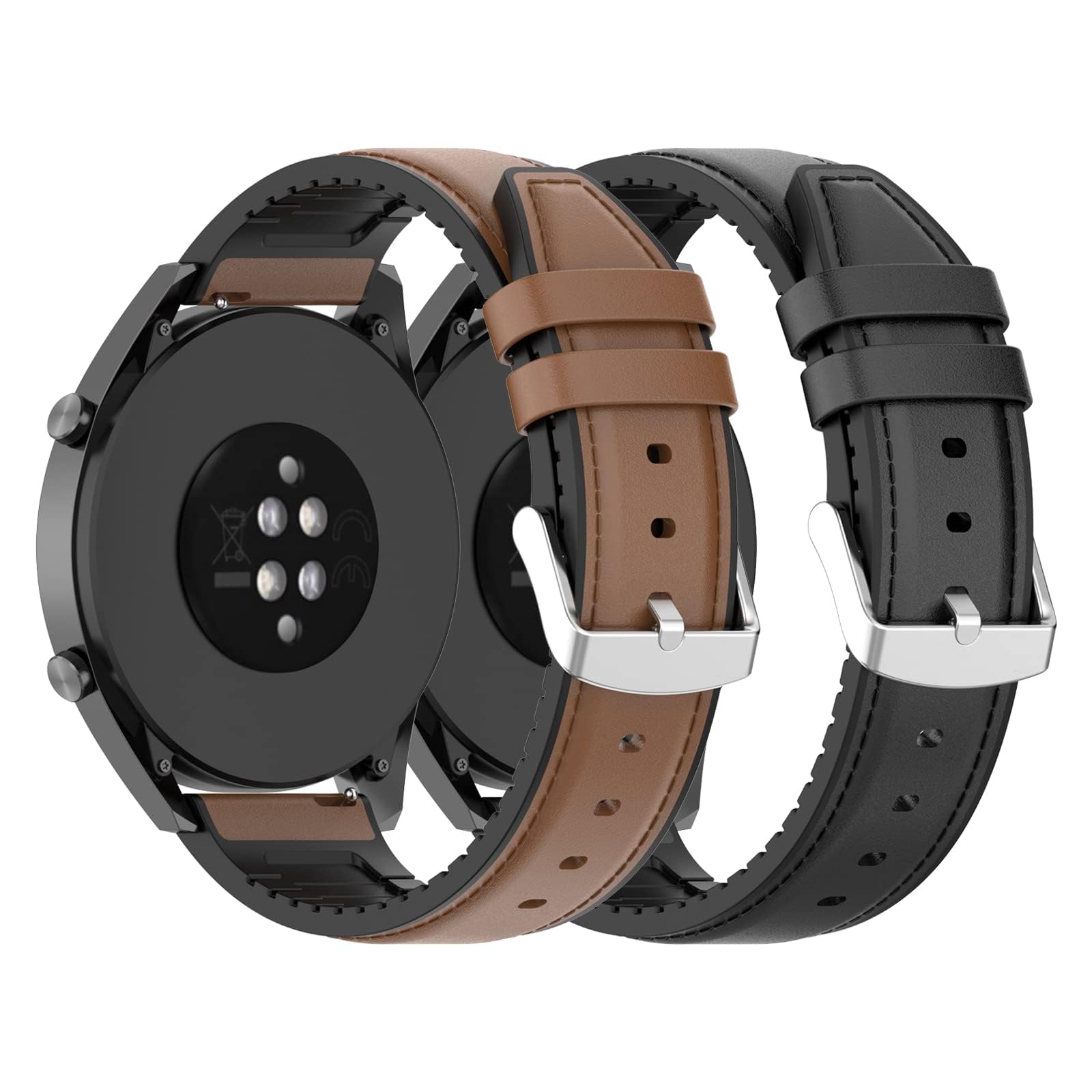 Genuine Leather Band Compatible with Kieslect Ks Pro,TOZOS6 S5 S3,Motorola Moto Watch 120,QONBINK L70,Uaue T60,Kuizil T70,BOOOMI
