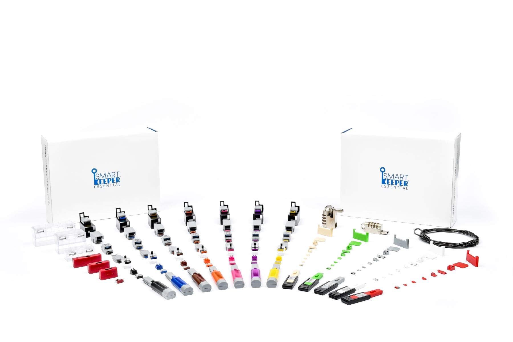 Smart Keeper Rj45 Port Lock With Key   10 Locks 1 Key (Purple)