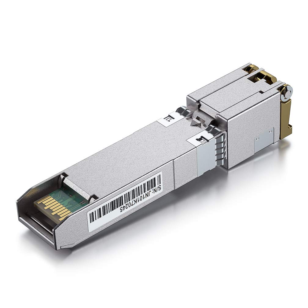 10Gtek 1.25/2.5/5/10G T Sfp+ To Rj45 Cat.6A Copper Transceiver, Auto Negotiation Sfp+ Ethernet Module, Up To 30 Meter, For Cisco
