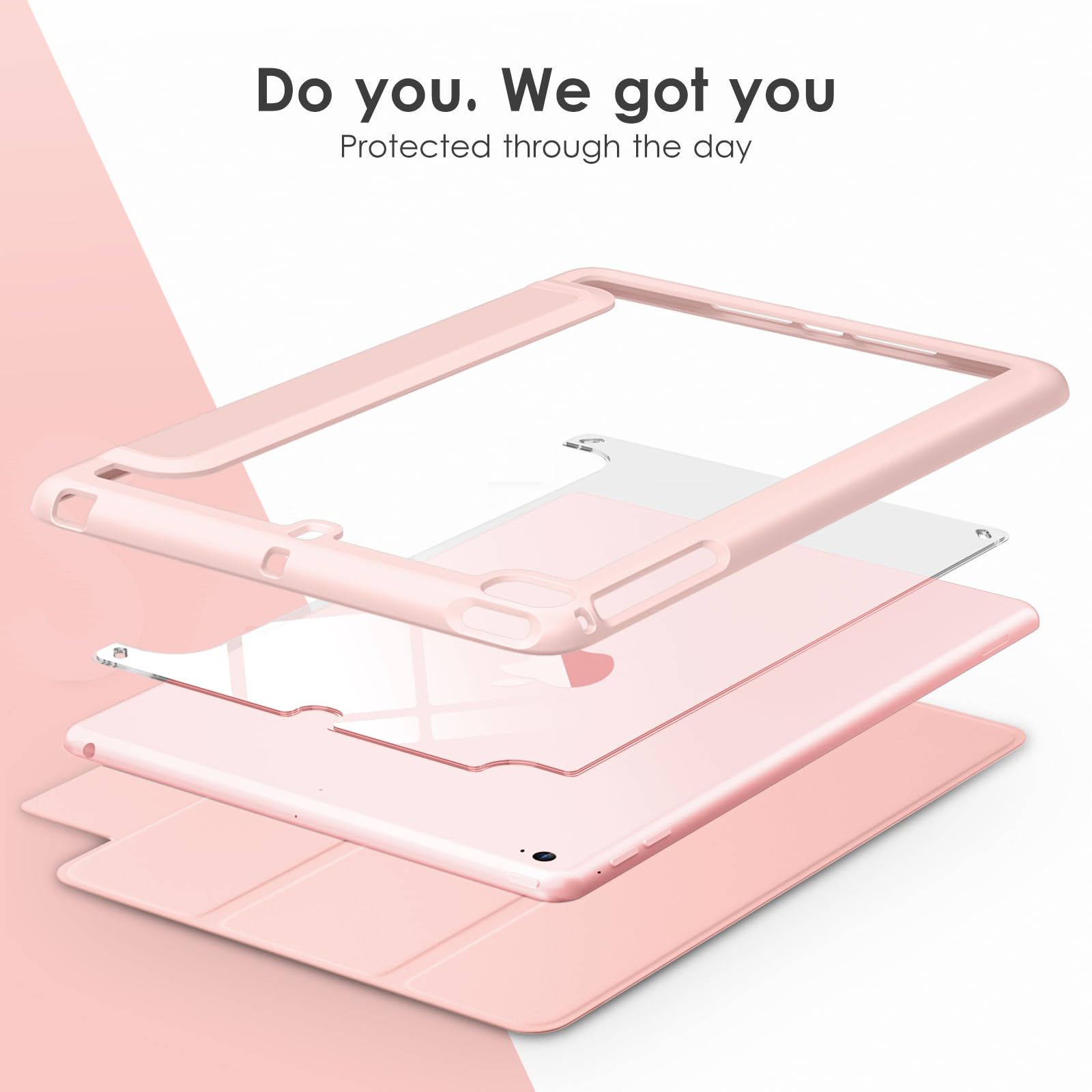 Vikesi For Ipad Mini 4 5 3 2 1 Case,Clear 7.9 Inch Ipad Mini 1St 2Nd 3Rd 4Th 5Th Generation Smart Cover [Support Auto Sleep/Wake