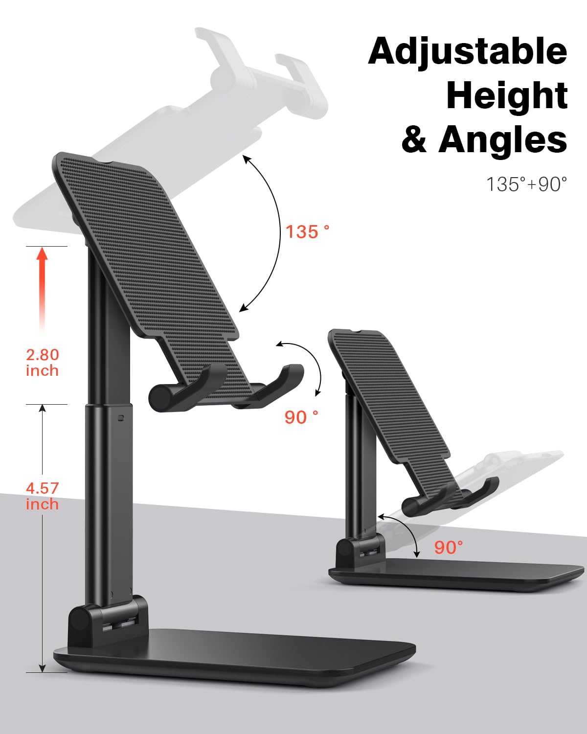 Anozer Tablet Stand Foldable & Adjustable, Portable Monitor Stand 5.55 * 3.94'' Wide, Fit For Ipad Holder Stand Compatible With