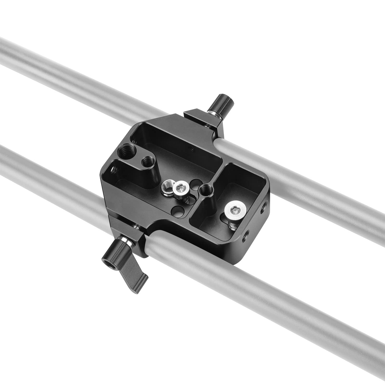 Szrig 15Mm Base Plate General Purpose Slim Digital Slr Camera Base Plate With 15Mm Rod Rail Clamp Aluminum Alloy Photo Studio