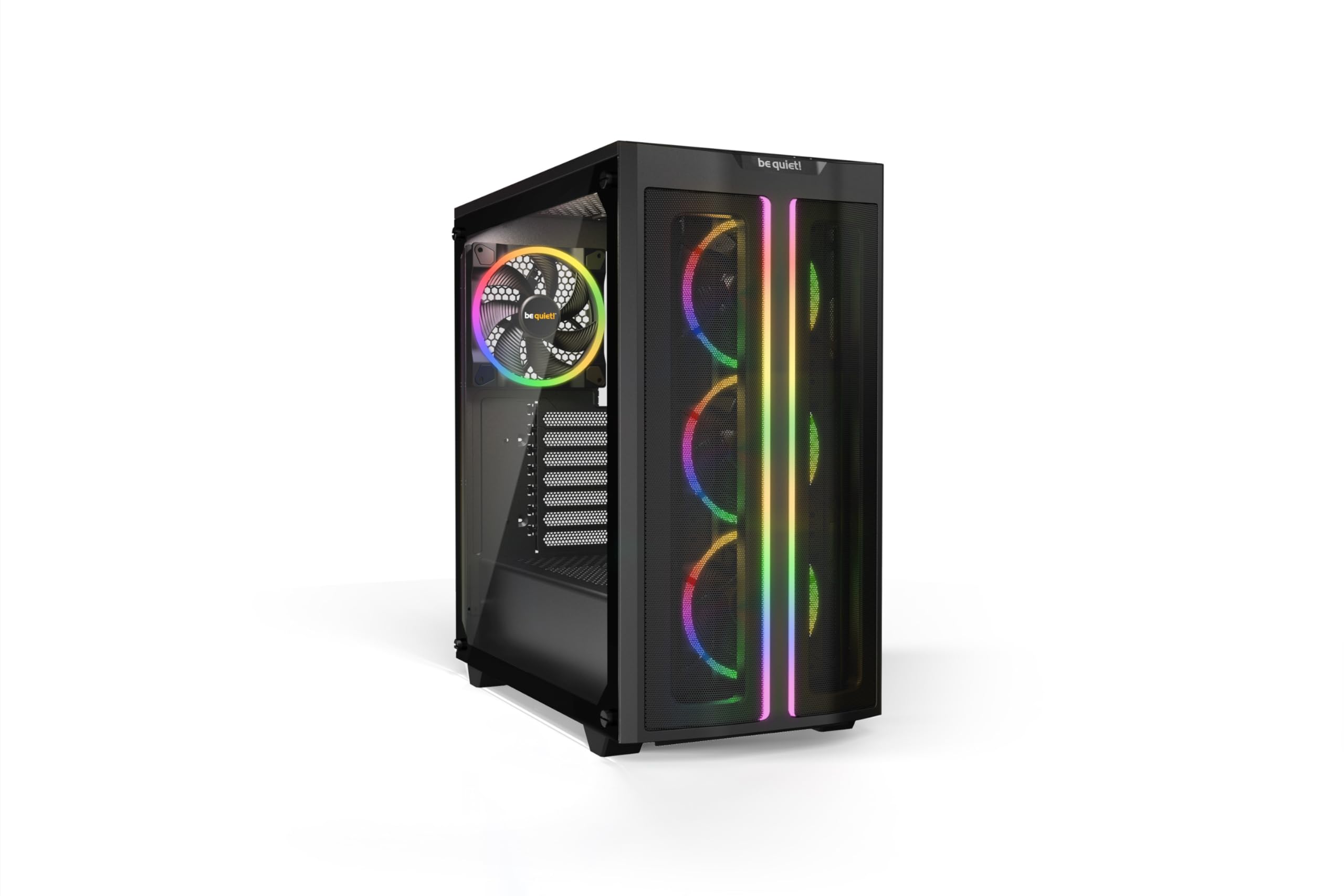 be quiet! Pure Base 500 FX ATX Midi Tower PC case | ARGB | 4 Pre-Installed Light Wings PWM Fans | Tempered Glass Window | Black 