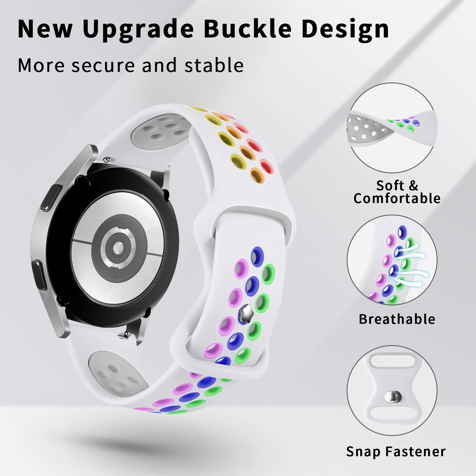 Lerobo Sport Loop Watch Band, Stainless Steel, Adjustable Size, Multi Color Selection, Unisex