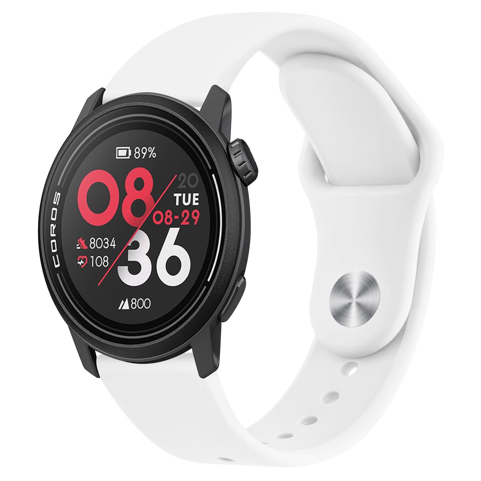 Meliya Bands For Coros Pace 3 / Apex Pro Smart Watch Bands, 22Mm Soft Silicone Sport Strap Replacement Band (White)