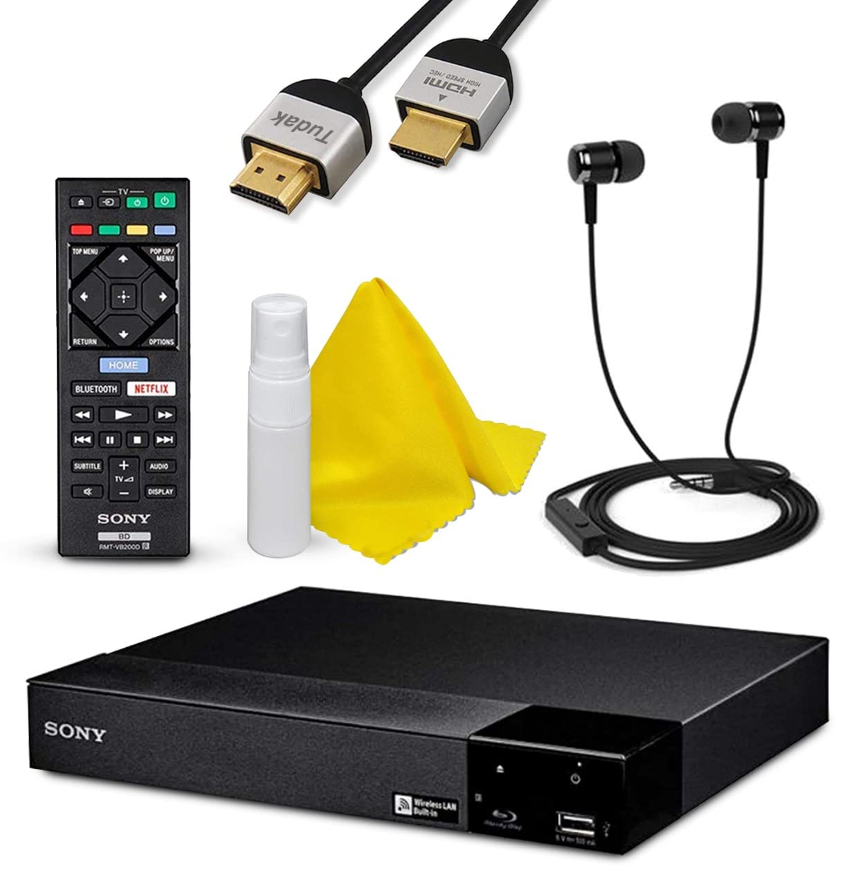 Sony Bdp Bx370 / Bdp S3700 Blu Ray Disc Player With Built In Wi Fi | Hd Blu Ray Disc Playback, Bundle Incl. Remote Control, Clea