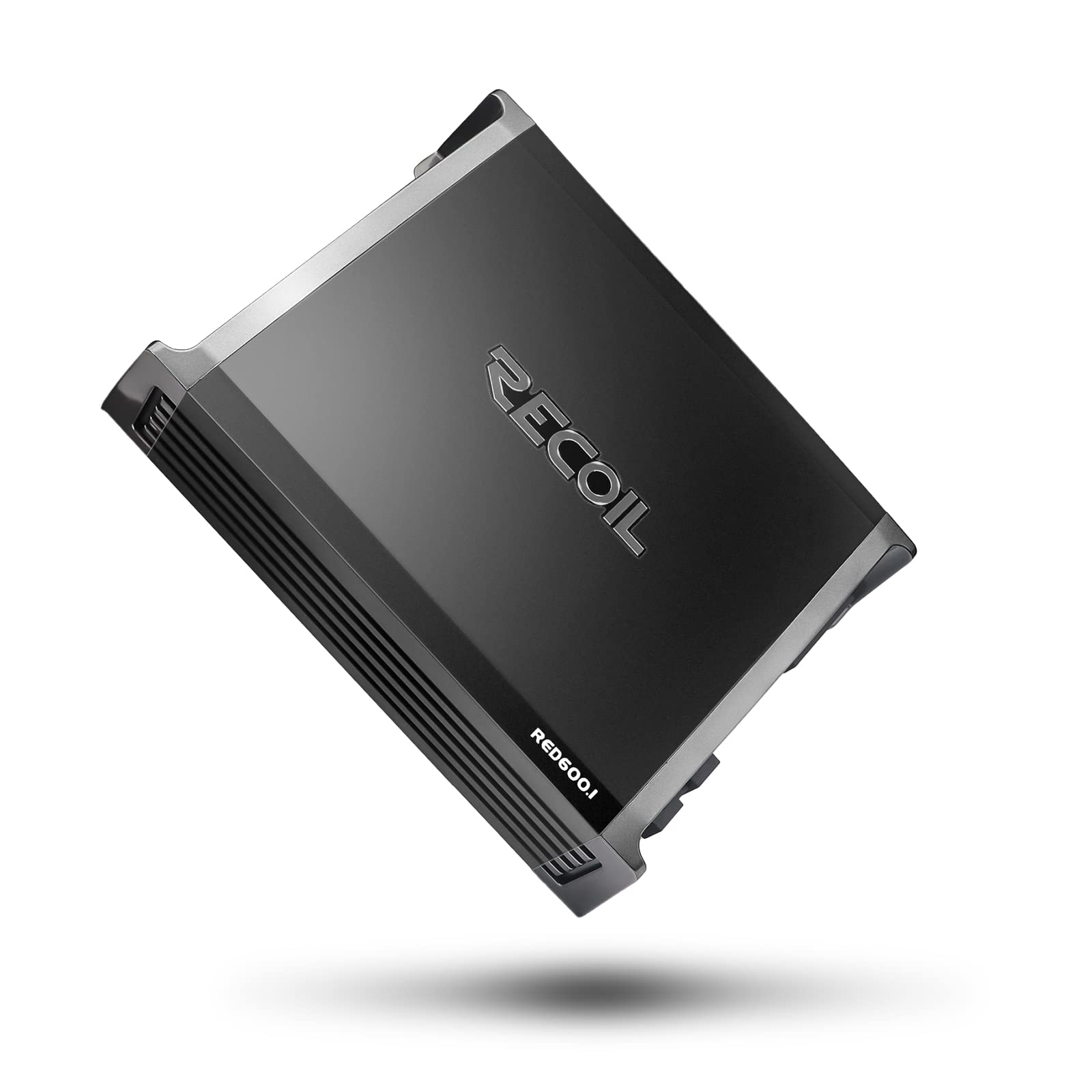 Recoil Red600 1 1320 Watts Class D Car Audio Mono Block Subwoofer Amplifier, 1 Ohm Stable, Remote Bass Knob Included