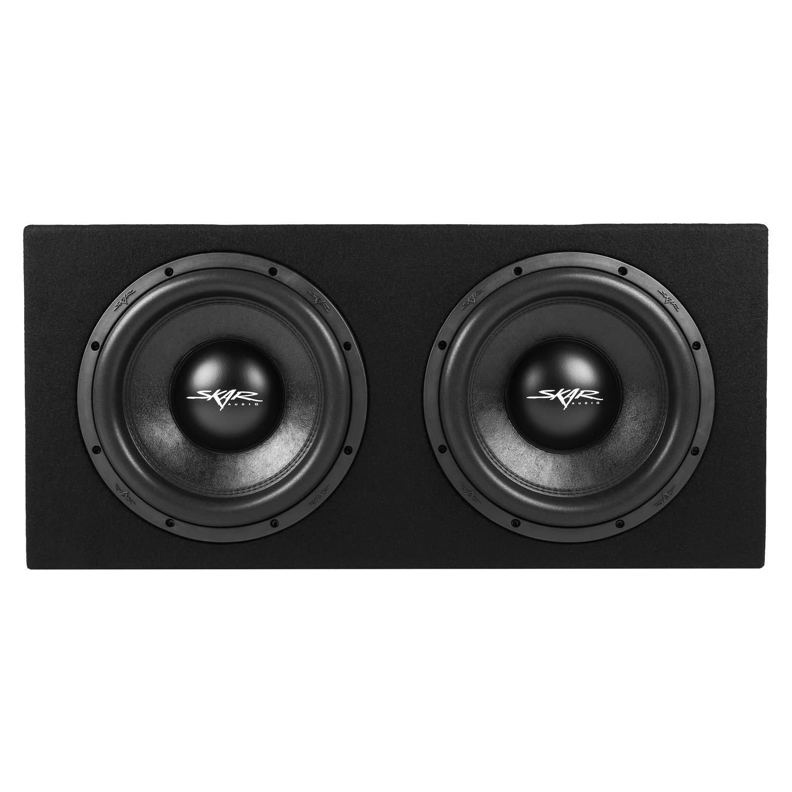 Skar Audio Dual 12" SVR Series Vented Subwoofer Enclosure - 3200W, Black, Model SVR-2X12D4, Loaded Wood Design