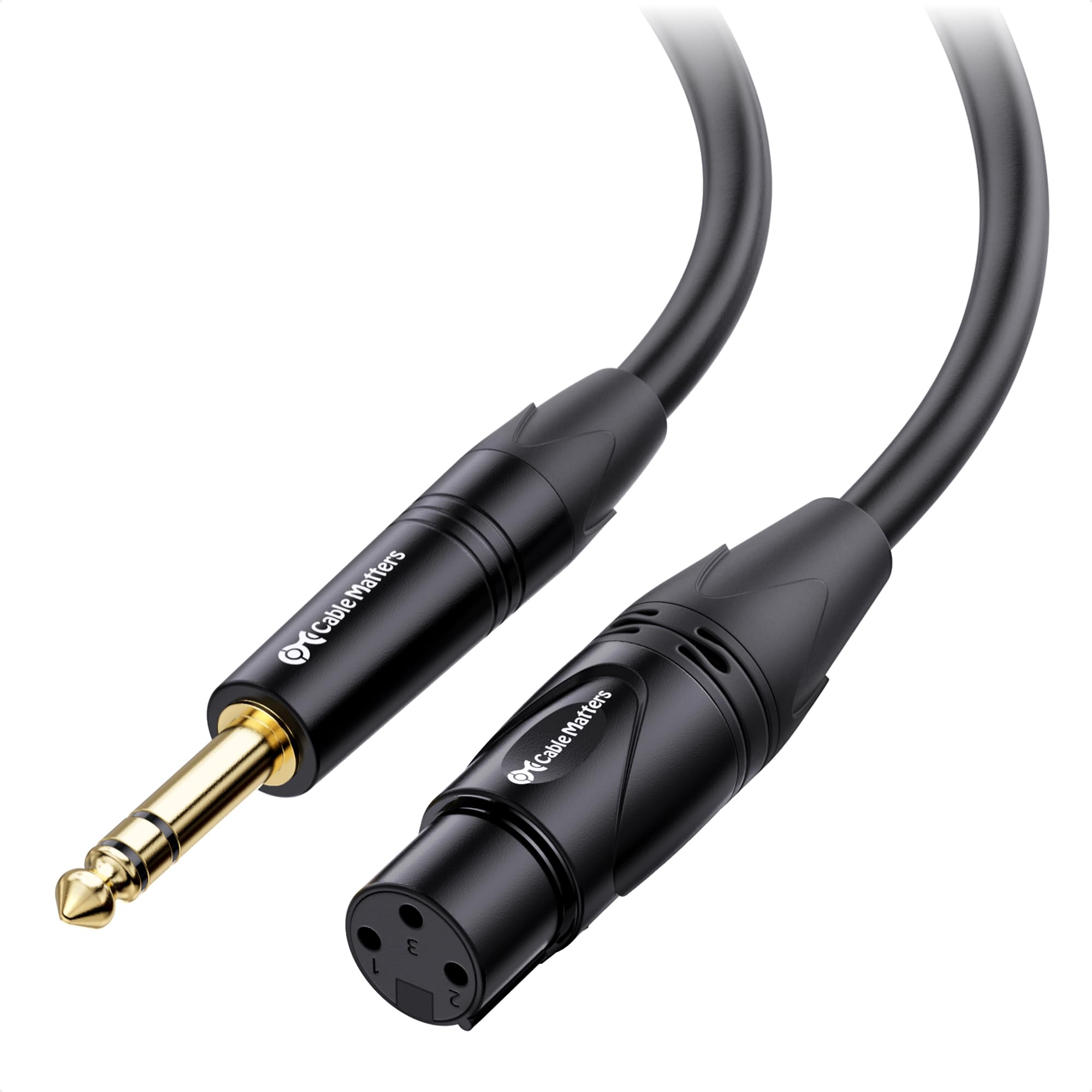 Cable Matters 6.35Mm (1/4 Inch) Trs To Xlr Cable 10 Ft Male To Female (Xlr To Trs Cable, Xlr To 1/4 Cable, 1/4 To Xlr Cable)