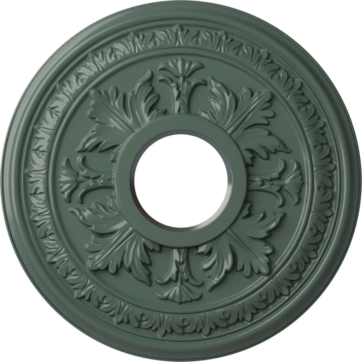 15 3/8OD x 4 1/4ID x 1 1/2P Baltimore Ceiling Medallion (Fits Canopies up to 5 1/2), Hand-Painted Cloud Burst