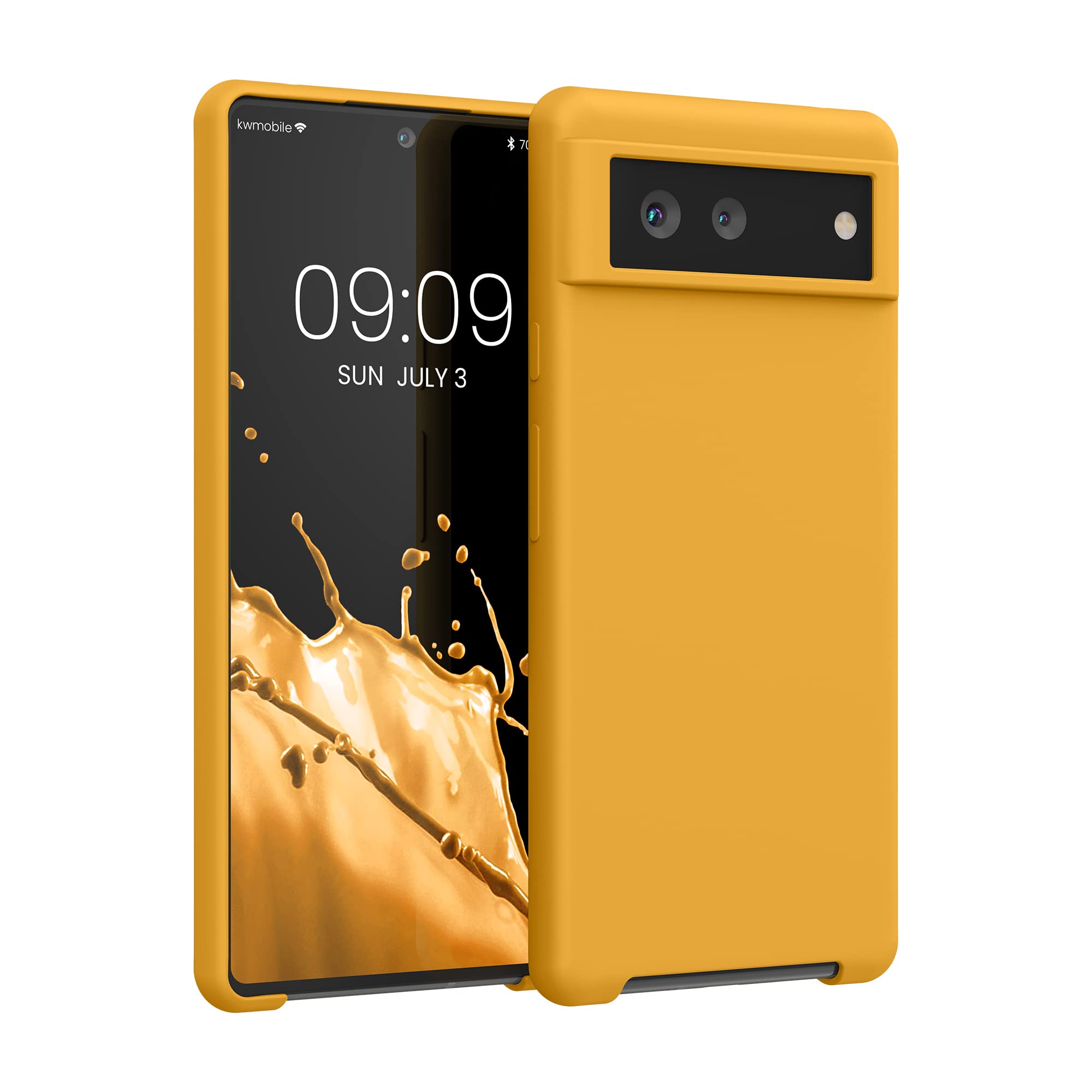 kwmobile Case Compatible with Google Pixel 6 Case - TPU Silicone Phone Cover with Soft Finish - Marigold