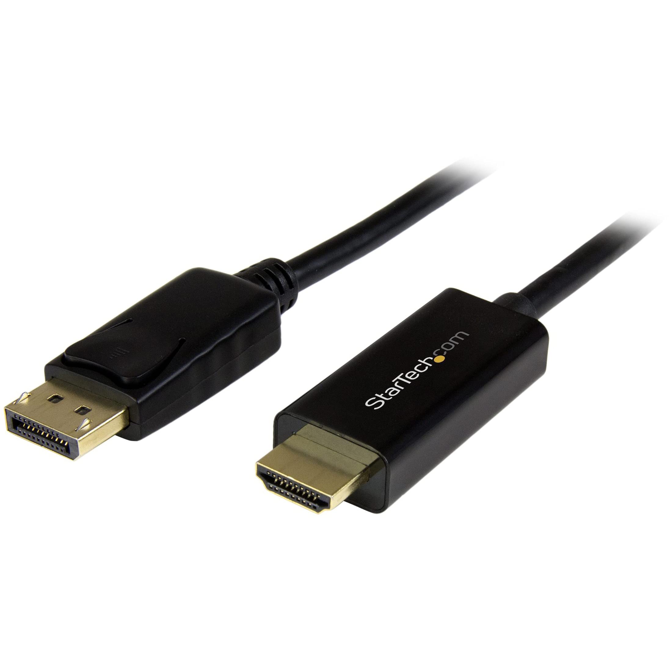 StarTech.com 16ft (5m) DisplayPort to HDMI Cable - 4K 30Hz - DisplayPort to HDMI Adapter Cable - DP 1.2 to HDMI Monitor Cable Co