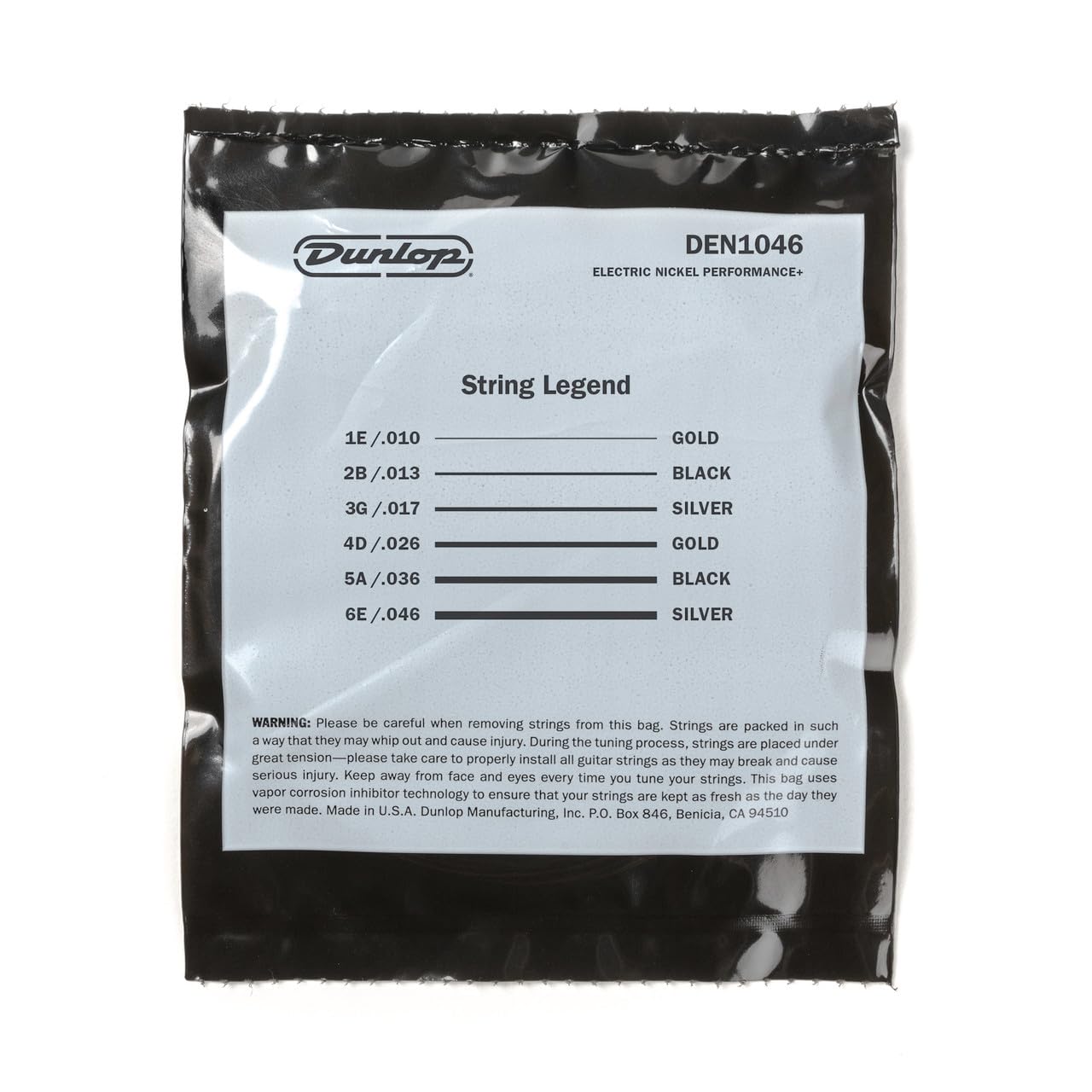 Jim Dunlop Performance+ 10/46 Electric Guitar Strings 6 Sets/Box (6Pden1046)