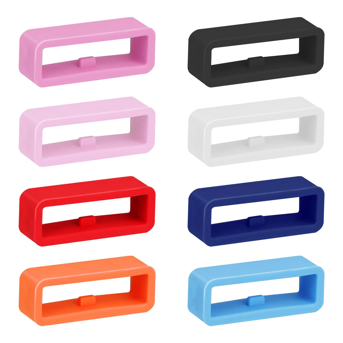 Smart Watch Band Fixing Rings, 8 Pack 20Mm Watch Strap Silicone Security Connector Rubber Watch Band Secure Holder Loops Keeper 