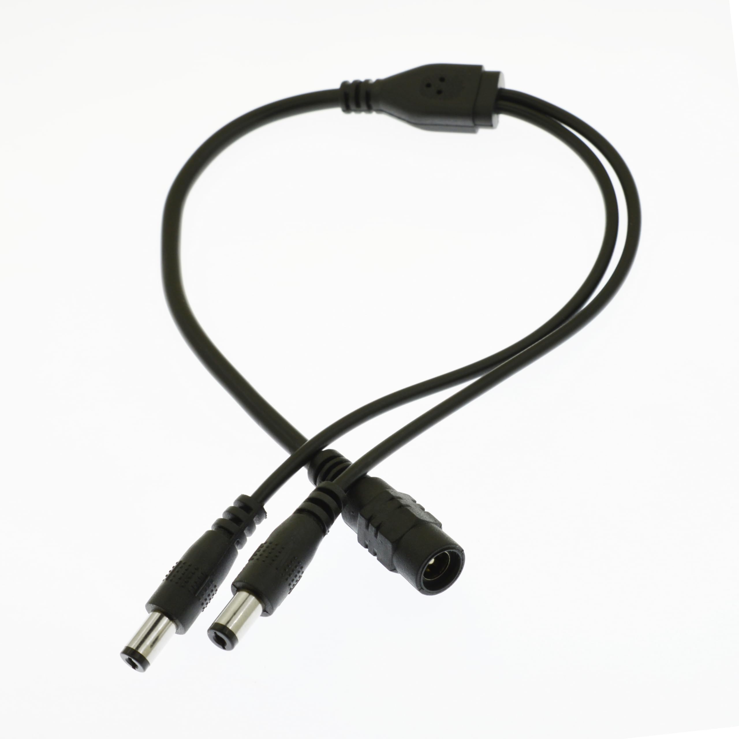 Yikaien 2 Pack Y Splitter Dc Power Cable 12V, 1 Female To 2 Male, 5.5Mm X 2.1Mm, Extension Cord For Cctv, Led Strips, Routers, 1