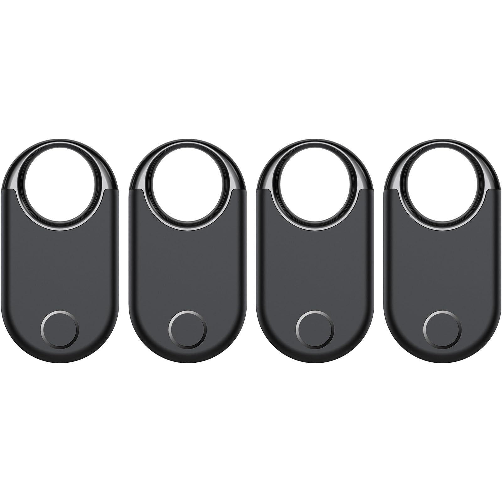 Hendari Air Tracker Tags 4 Pack, Black - Bluetooth 5.3 Tracker and Item Finder Work with Apple Find My (iOS/iPadOS/MacOS Only), 