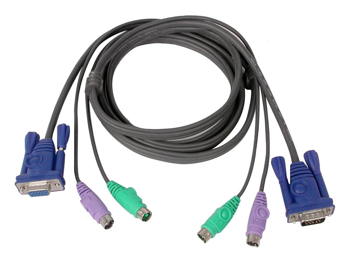 10Ft Micro Kvm 3In1 Cable Ps2V